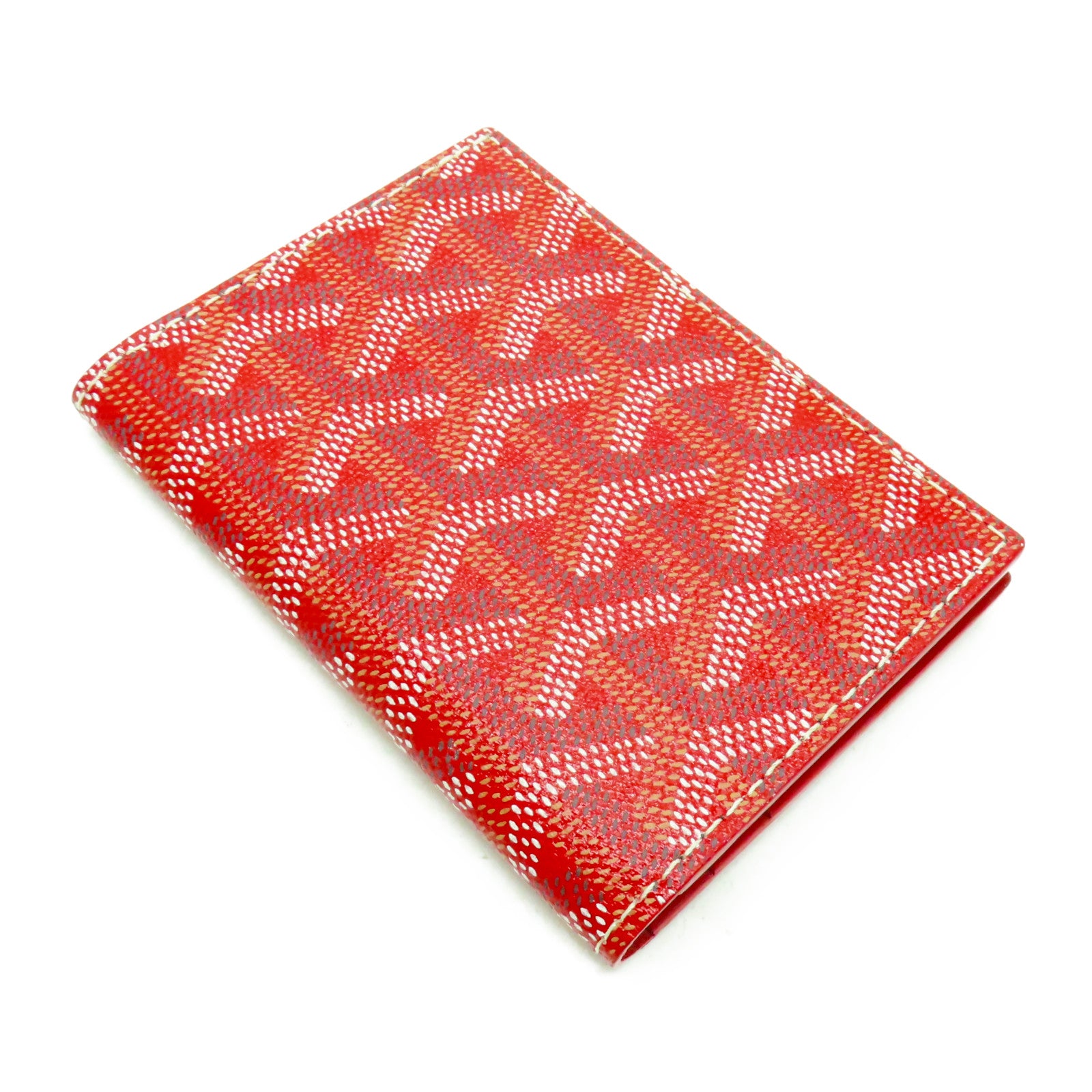 GOYARD 塗層皮革Saint Marc卡片套紅色