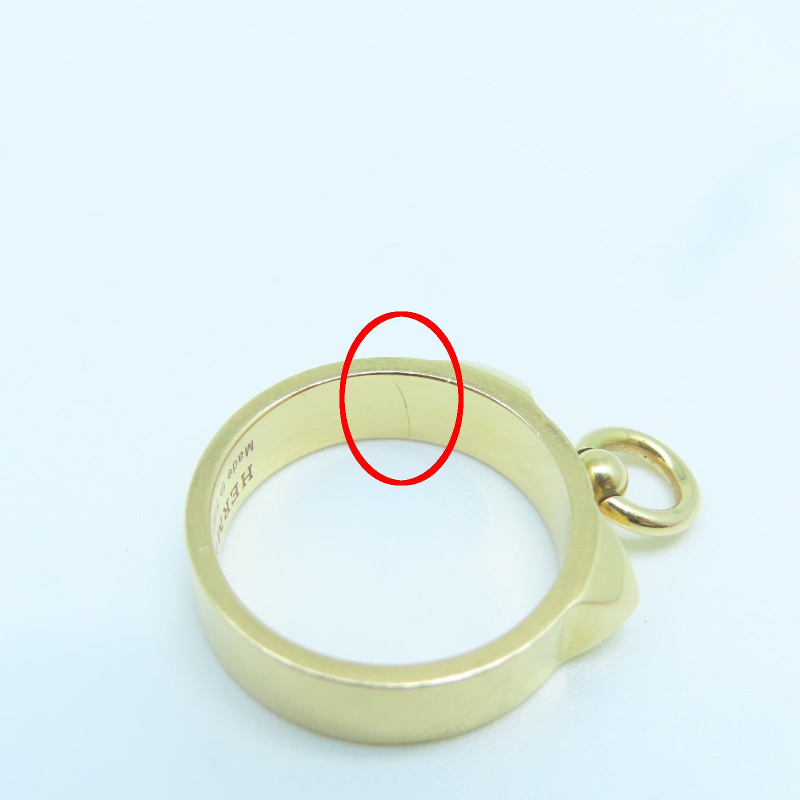HERMES 18K玫瑰金Collier De Chien Ring戒指#50 US#5.25