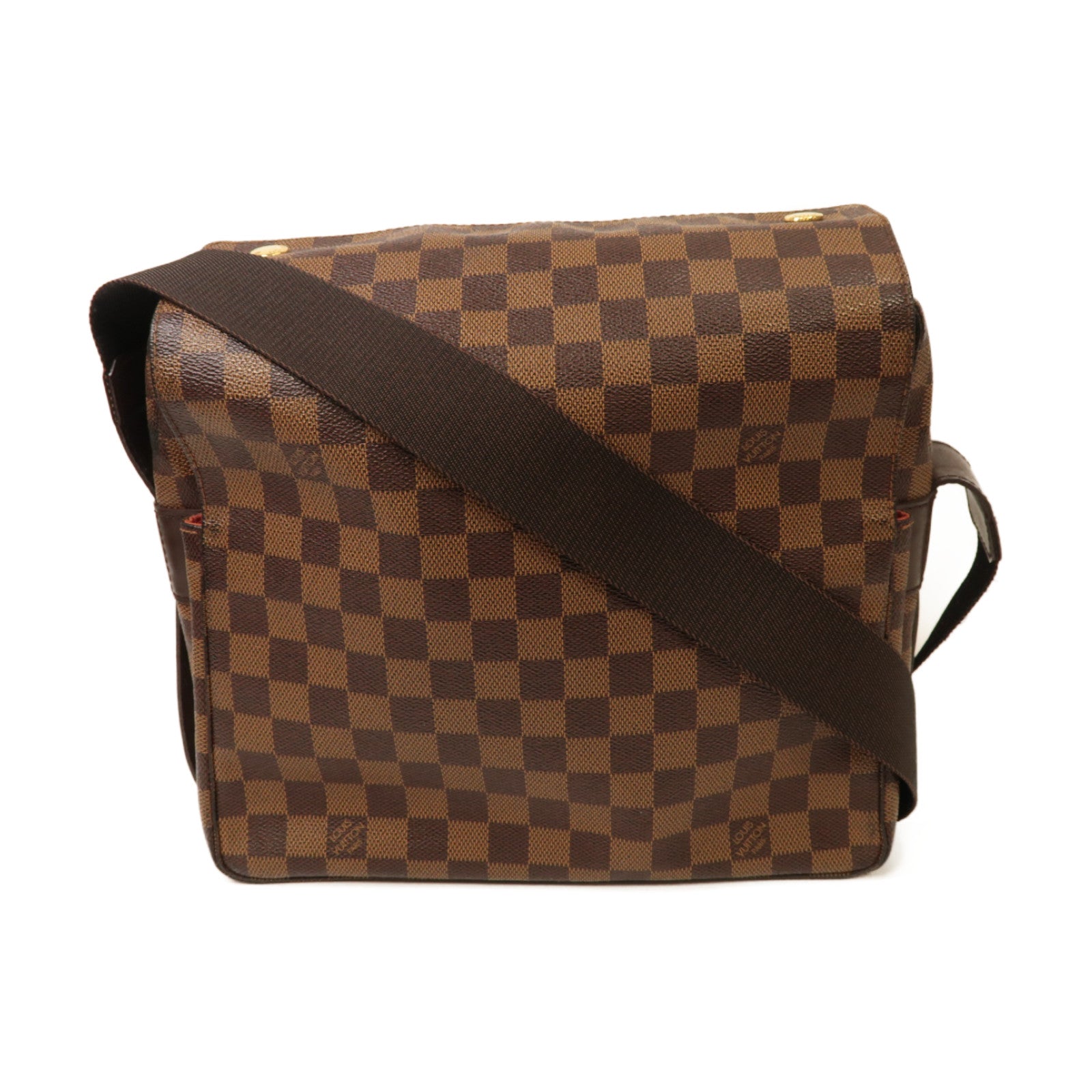 LOUIS VUITTON Damier Naviglio金扣肩背袋啡色