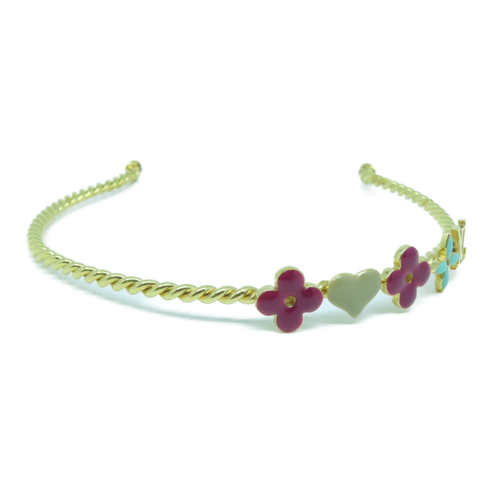 LOUIS VUITTON 金屬Headband頭箍紫色/金色