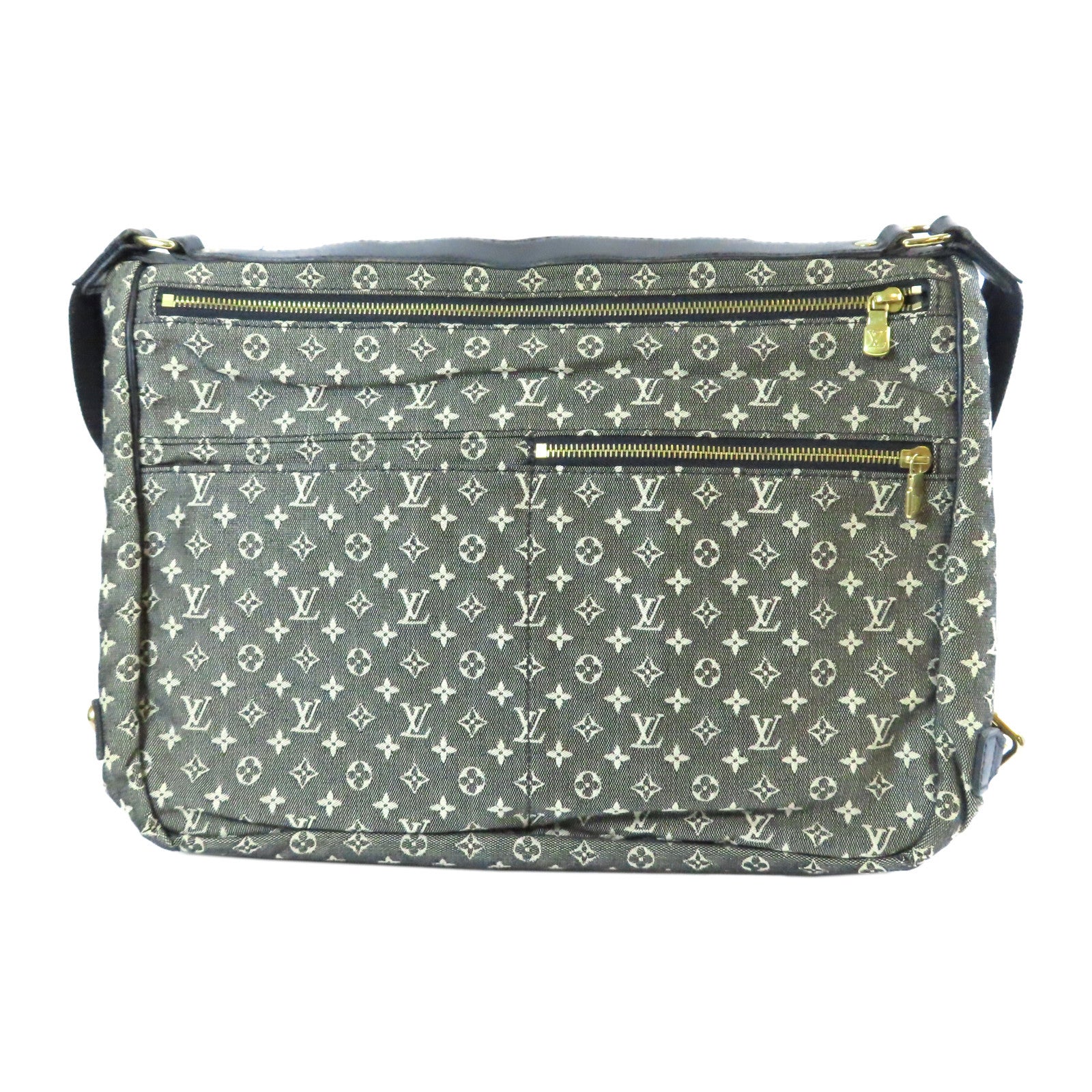 LOUIS VUITTON Monogram Mini Sac Maman金扣肩背袋黑色/白色