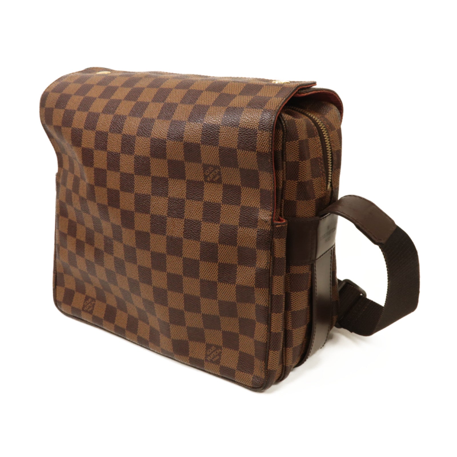 LOUIS VUITTON Damier Naviglio金扣肩背袋啡色