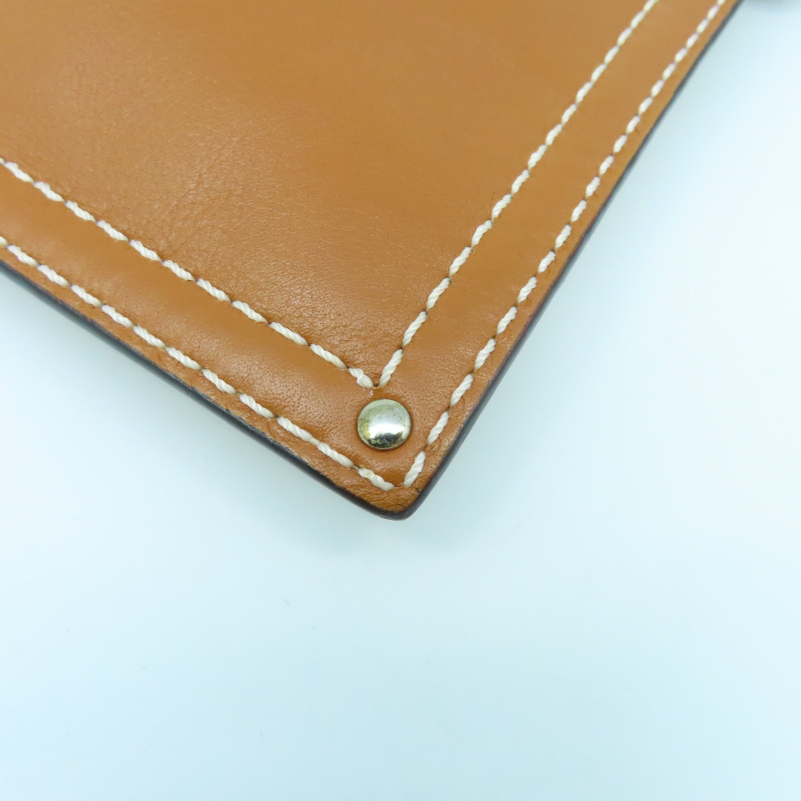 LOEWE 牛皮皮革Shoulder Bag銀扣肩背袋啡色