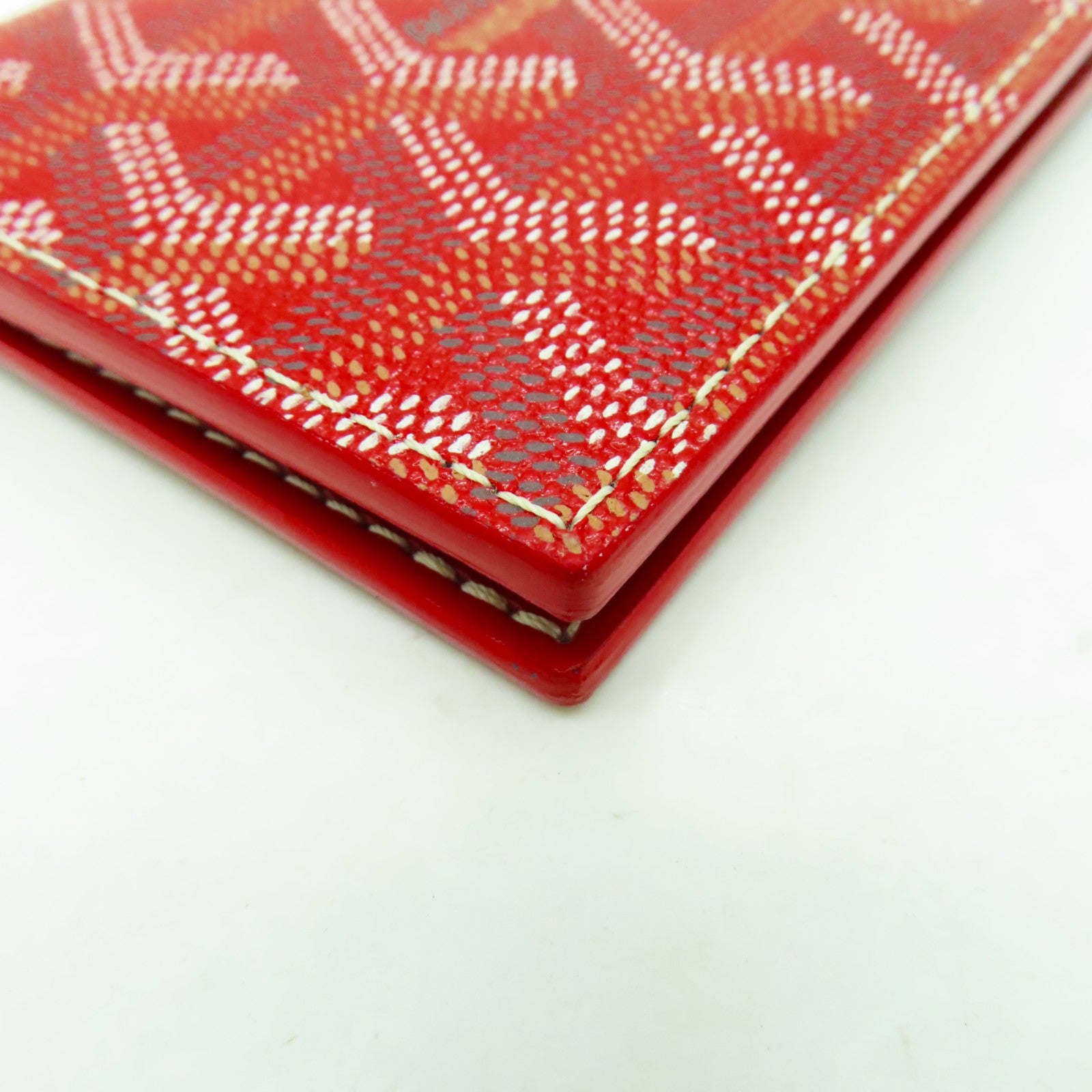 GOYARD 塗層皮革Saint Marc卡片套紅色