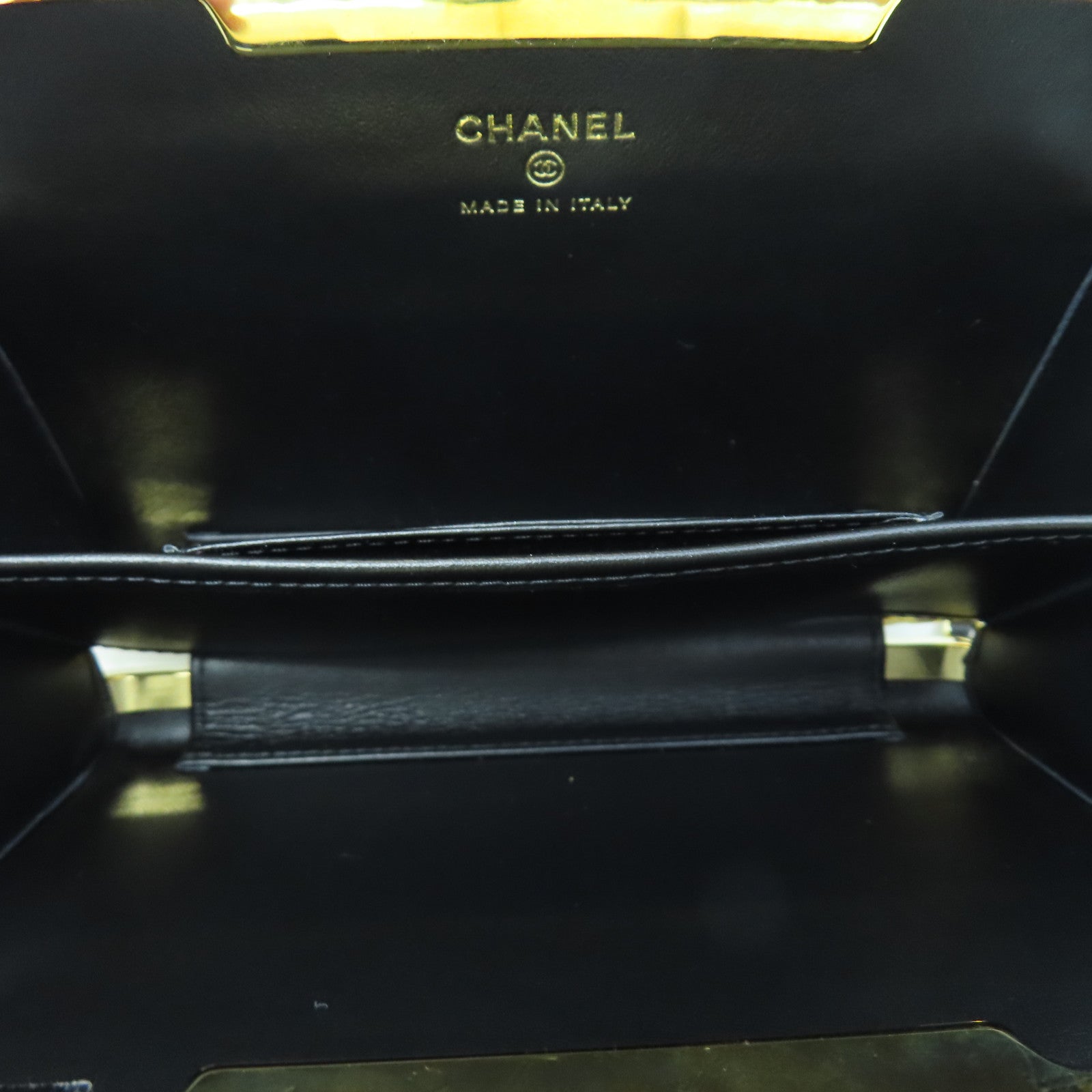 CHANEL Diamond Patent Leather Chain Shoulder Enamel Full Set Gold Buckle Chain Shoulder Bag Black