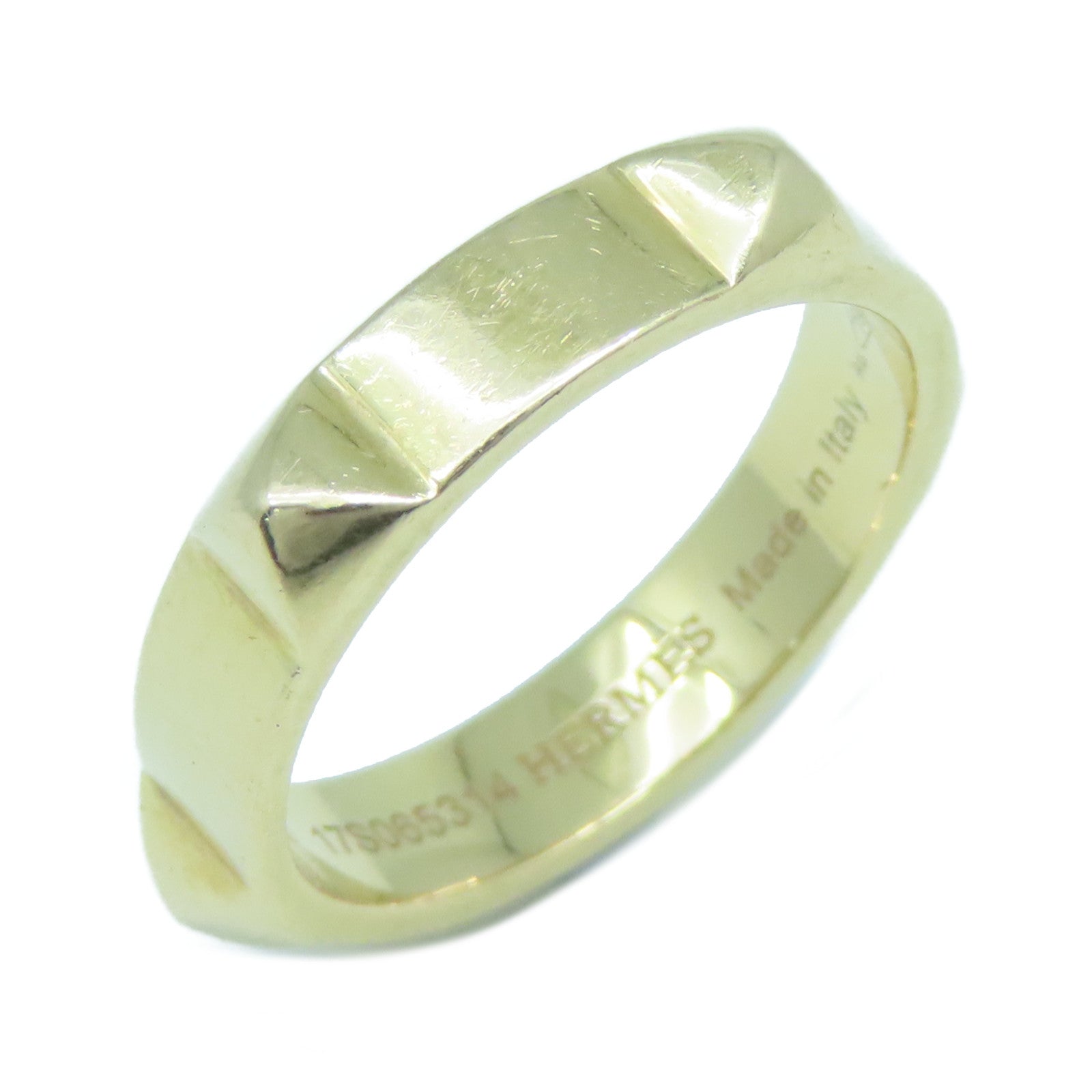 HERMES 【激減優惠】18K玫瑰金Bague Mini Clous Ring戒指#50 US#5.25