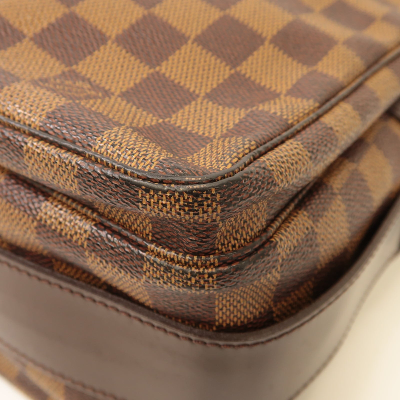 LOUIS VUITTON Damier Naviglio金扣肩背袋啡色
