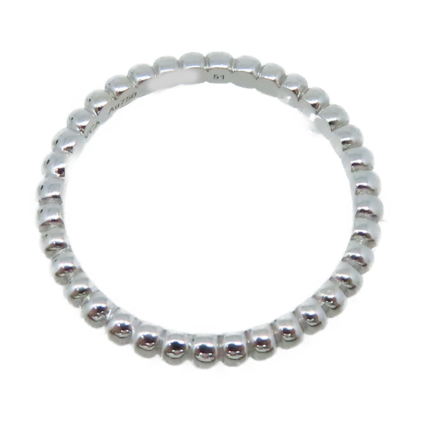 Van Cleef & Arpels 18K白金Perlee Pearls of Gold Ring戒指US#51