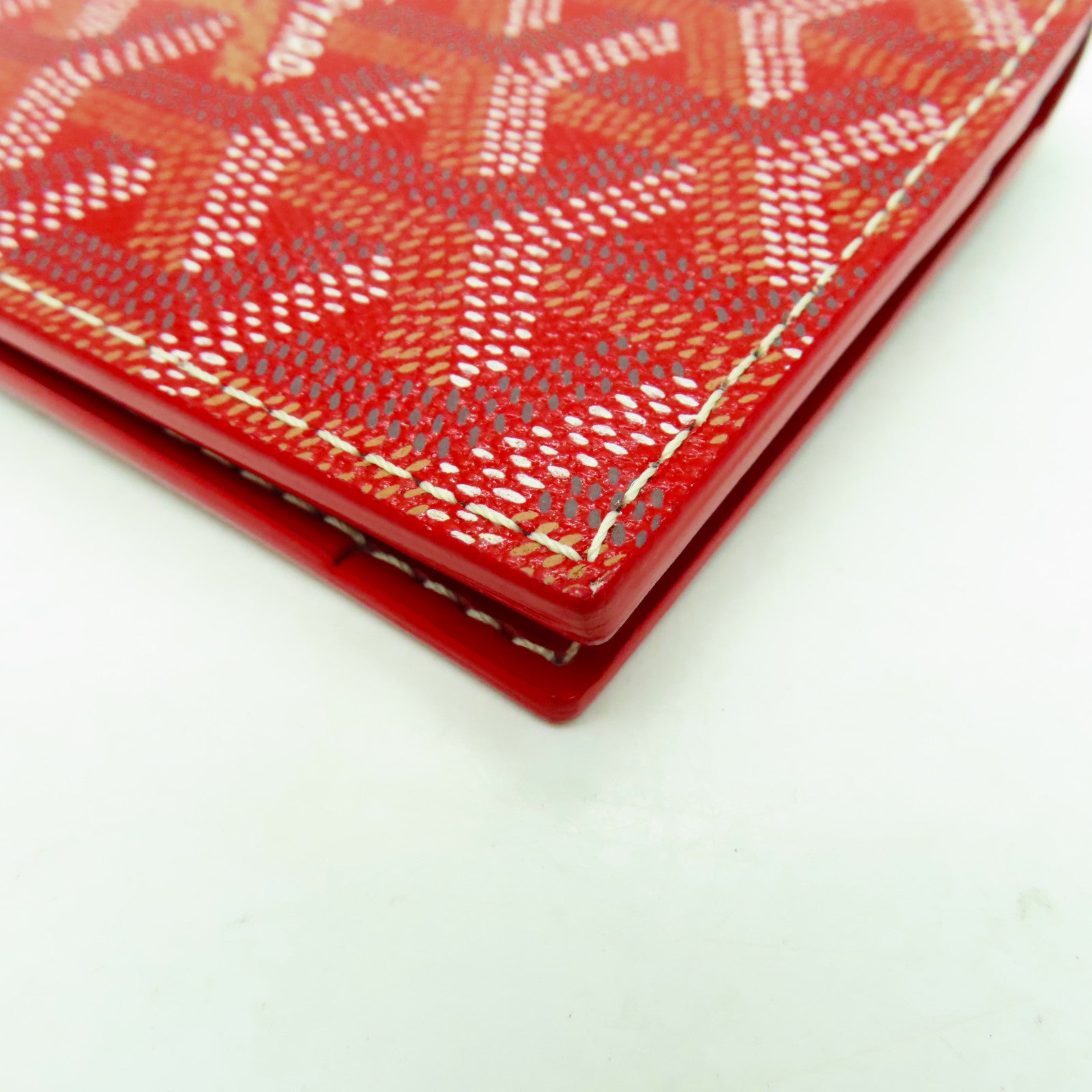 GOYARD 塗層皮革Saint Marc卡片套紅色