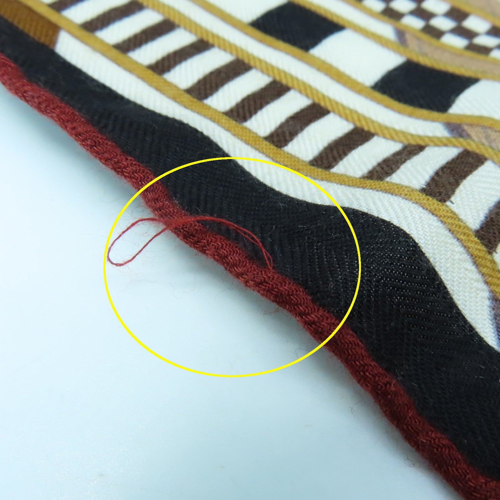 HERMES Cashmere/丝质Scarf丝巾啡色/彩色