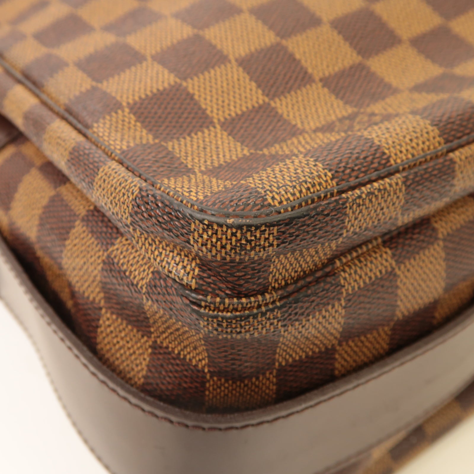 LOUIS VUITTON Damier Naviglio金扣肩背袋啡色