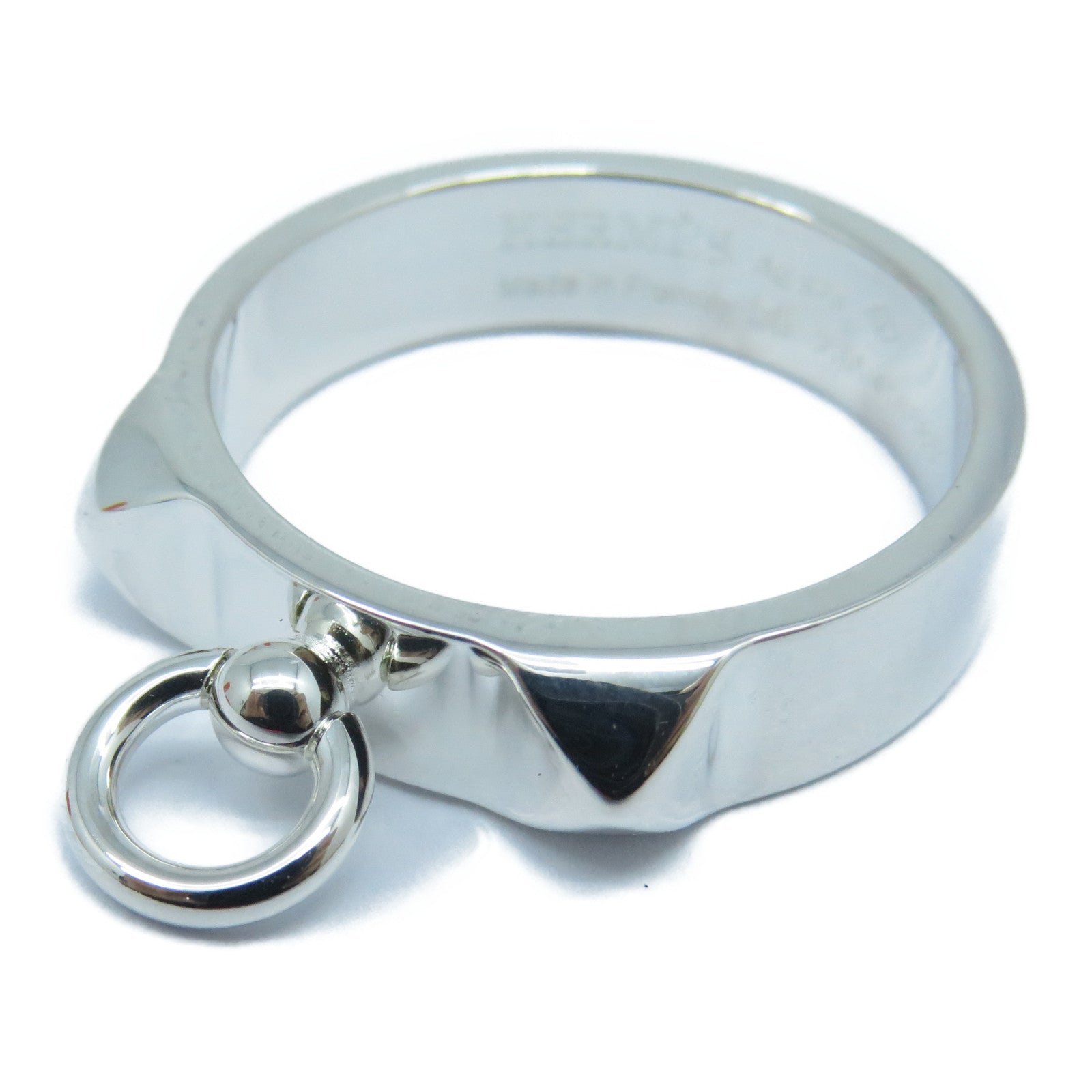 HERMES 925純銀Bague Collier de Chien戒指US#7.5銀色