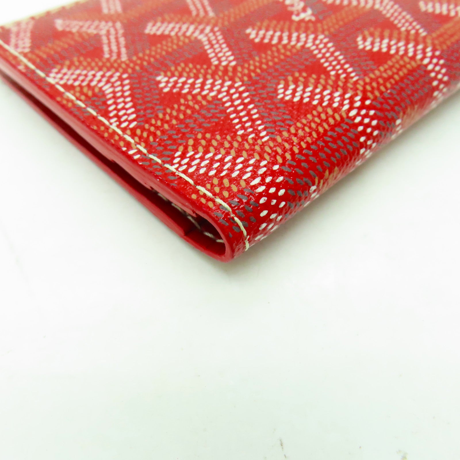 GOYARD 塗層皮革Saint Marc卡片套紅色