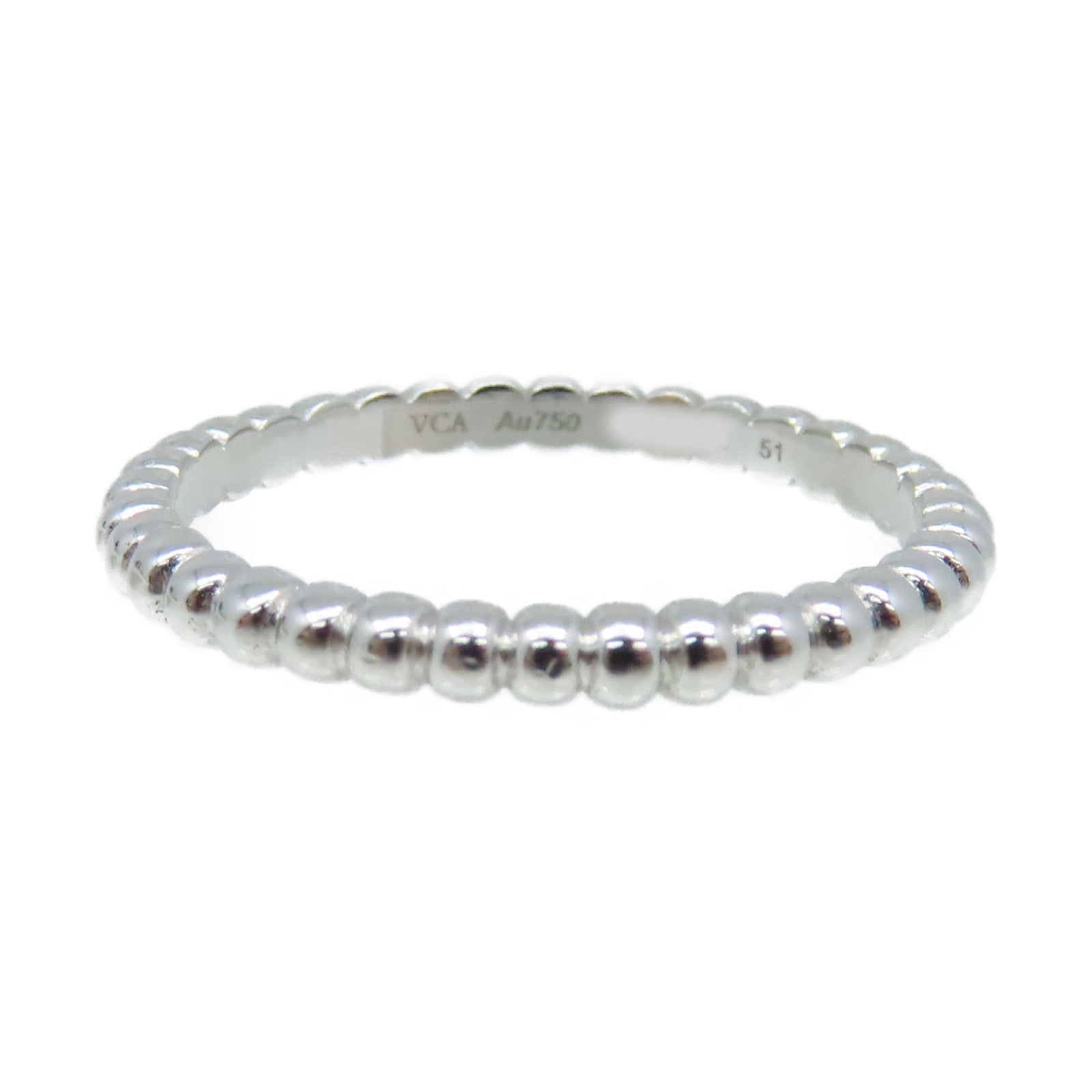 Van Cleef & Arpels 18K白金Perlee Pearls of Gold Ring戒指US#51