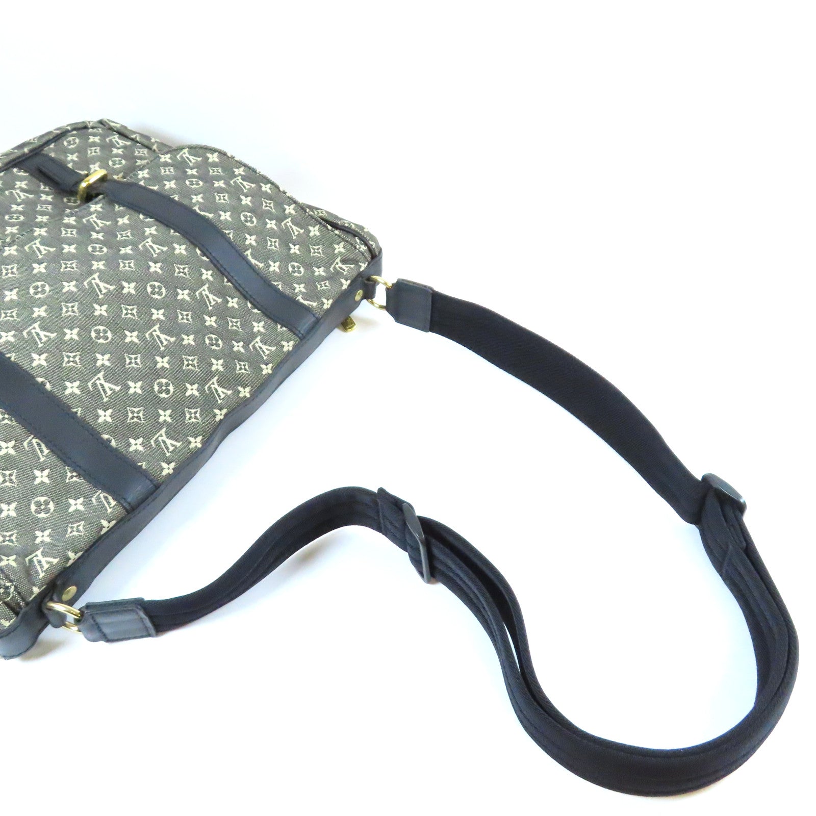 LOUIS VUITTON Monogram Mini Sac Maman金扣肩背袋黑色/白色