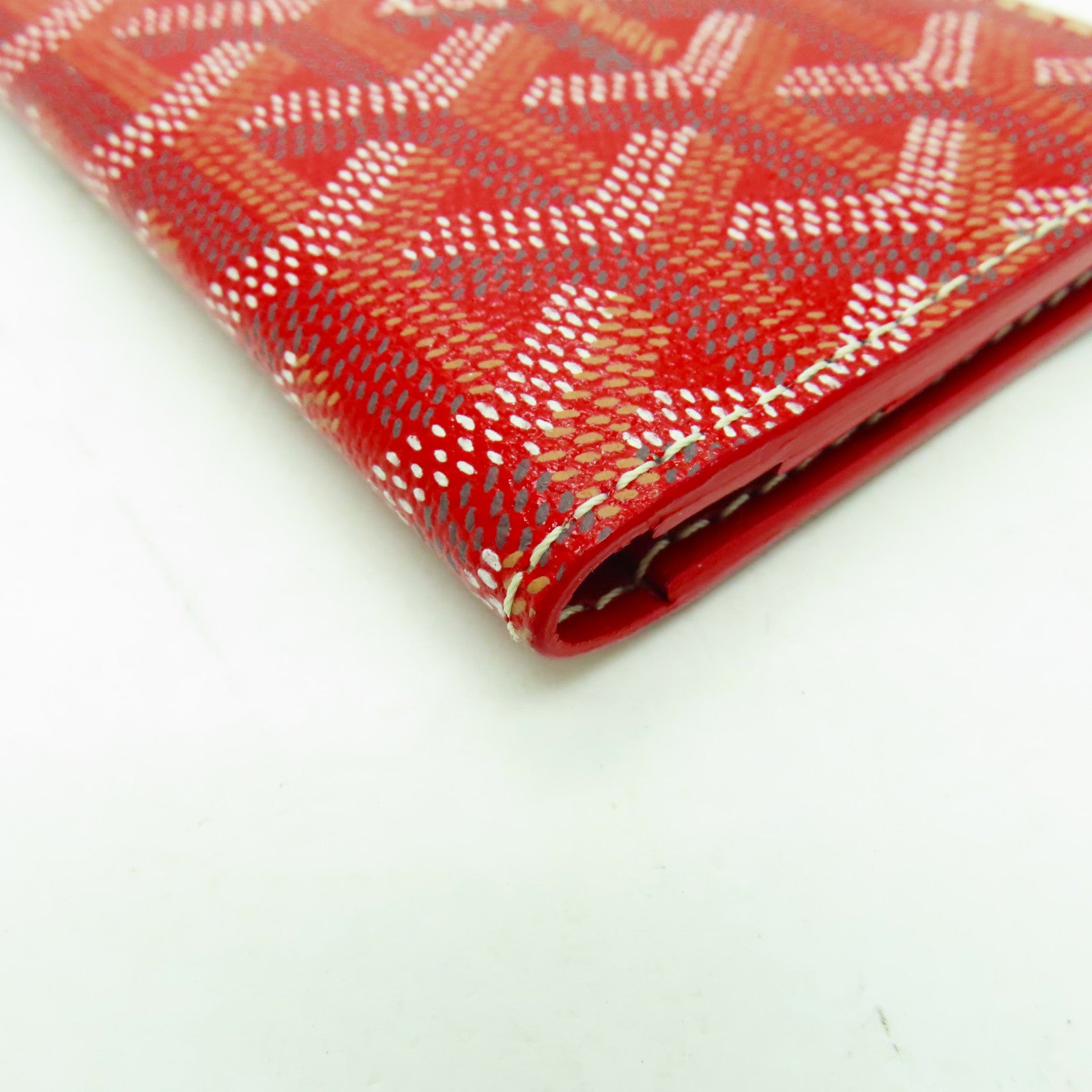 GOYARD 塗層皮革Saint Marc卡片套紅色