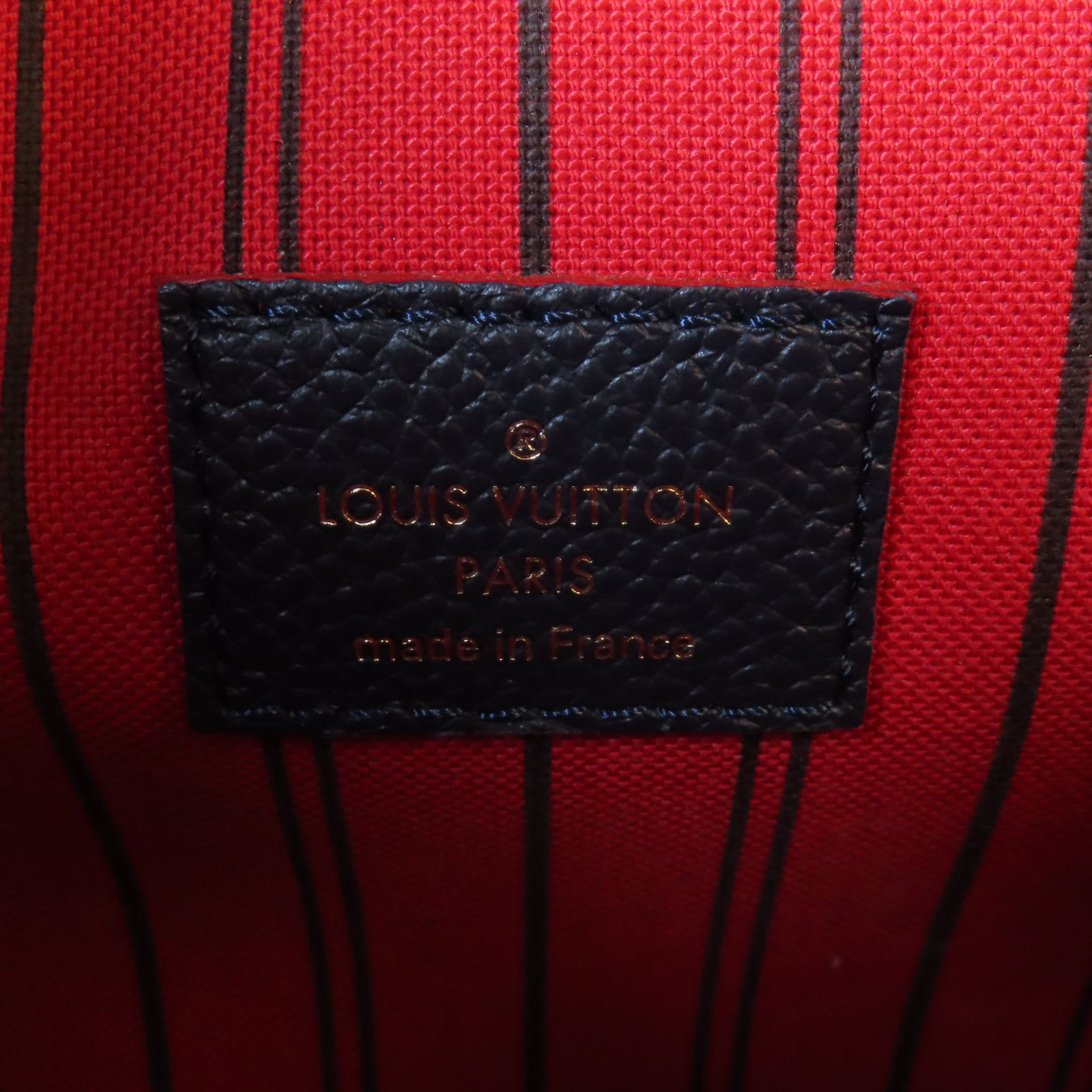 LOUIS VUITTON Monogram Empreinte Pochette Metis金扣手挽肩背兩用袋深藍色