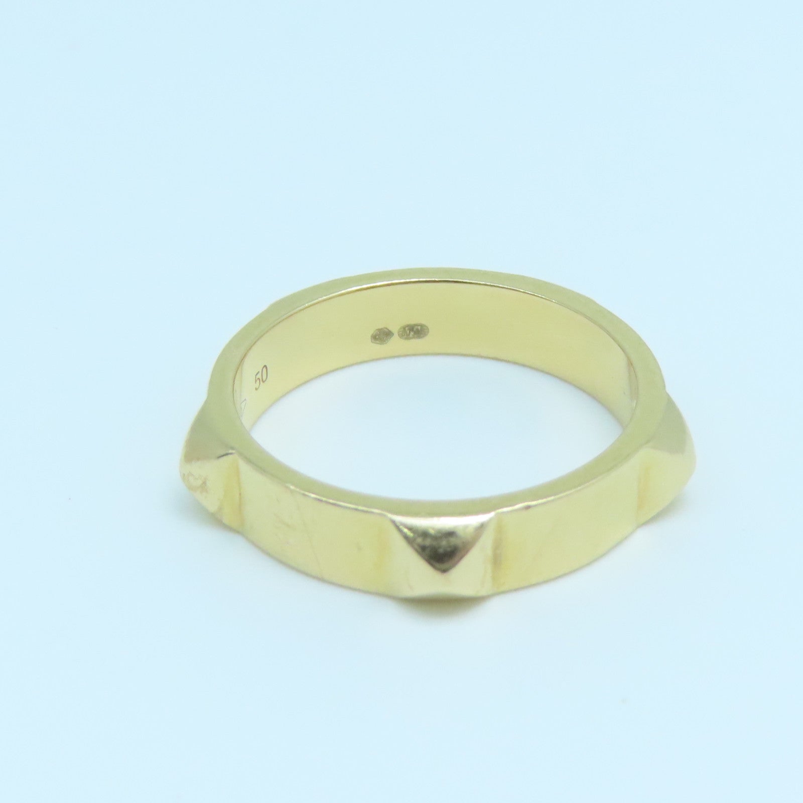 HERMES 【激減優惠】18K玫瑰金Bague Mini Clous Ring戒指#50 US#5.25