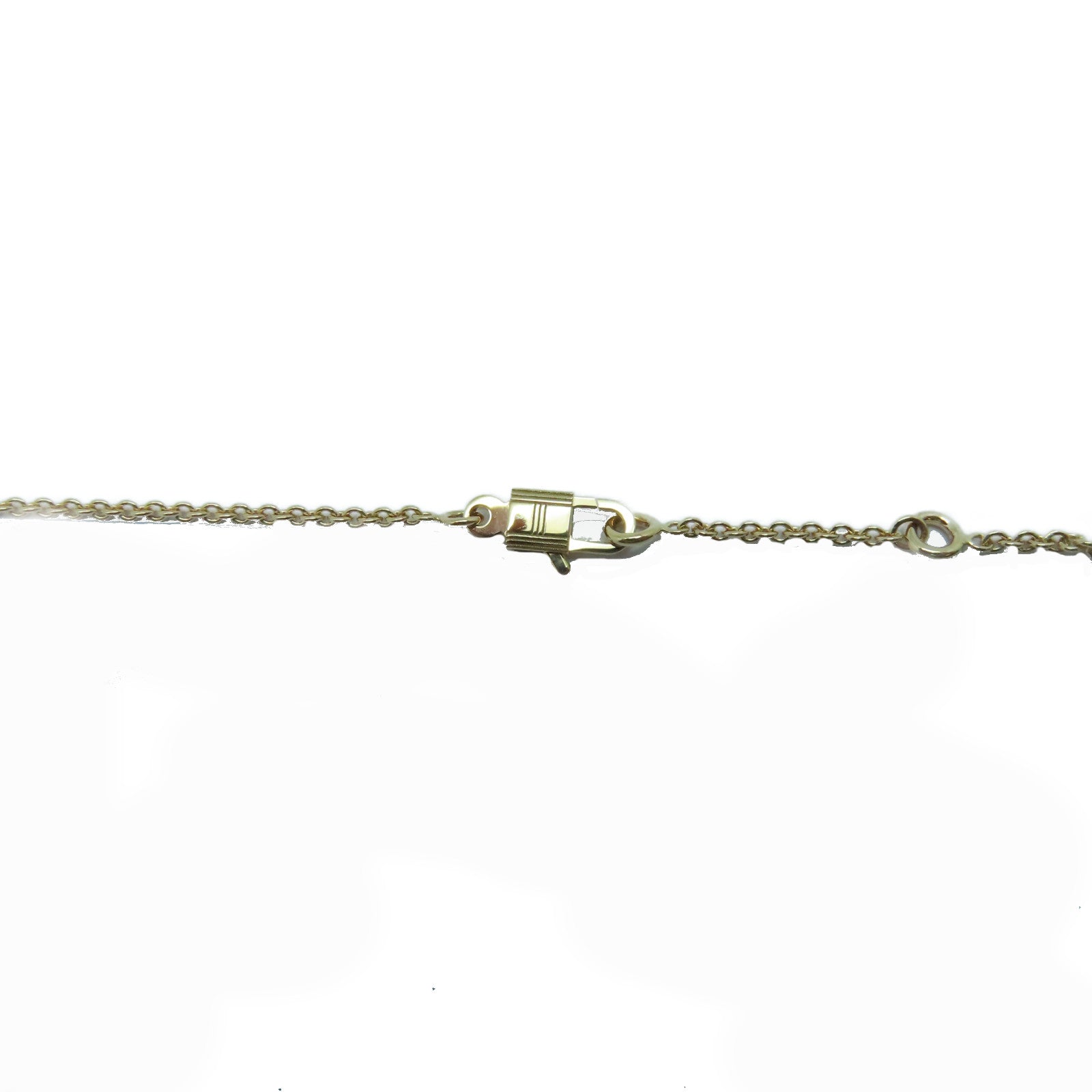 HERMES 18K Rose Gold Diamond Amulettes Constance Necklace0.44ct Diamond Necklace Gold