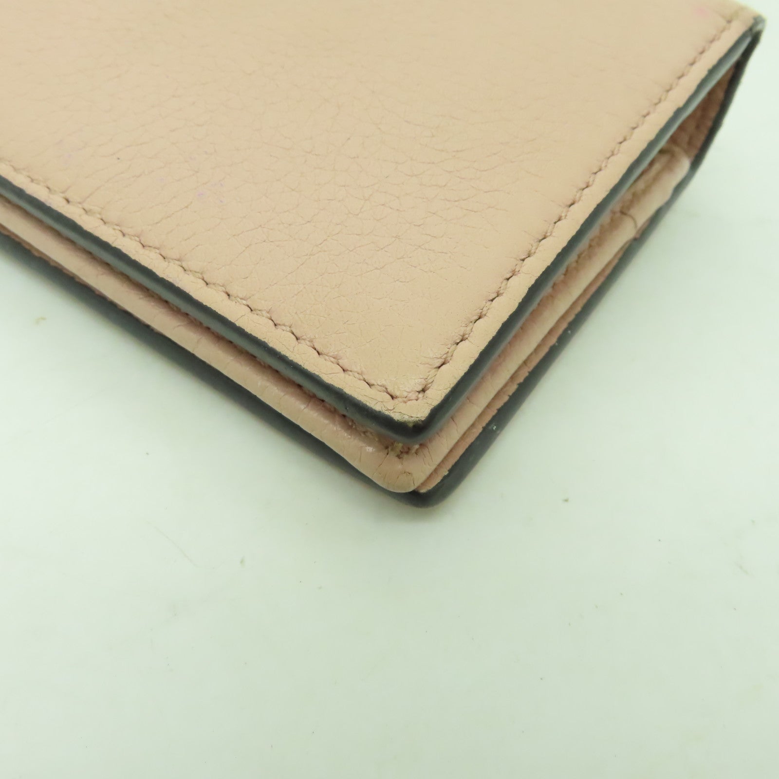 GUCCI 【激減優惠】牛皮皮革Wallet金扣錢包粉紅色