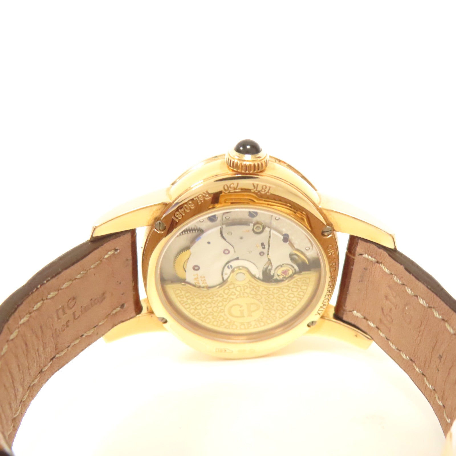 GIRARD-PERREGAUX 18K黃金Cat's Eye手錶自動機芯珠光色