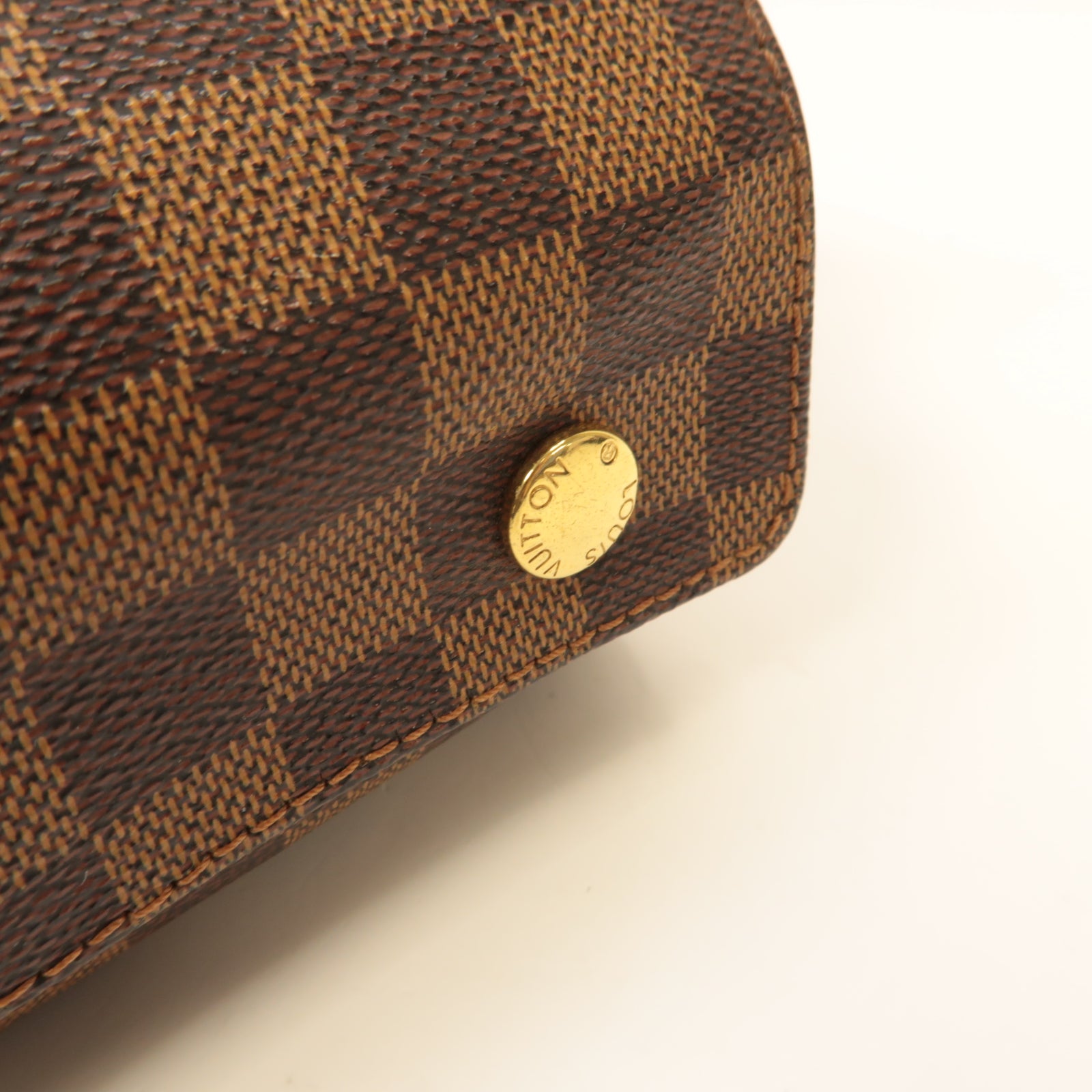 LOUIS VUITTON Damier Naviglio金扣肩背袋啡色