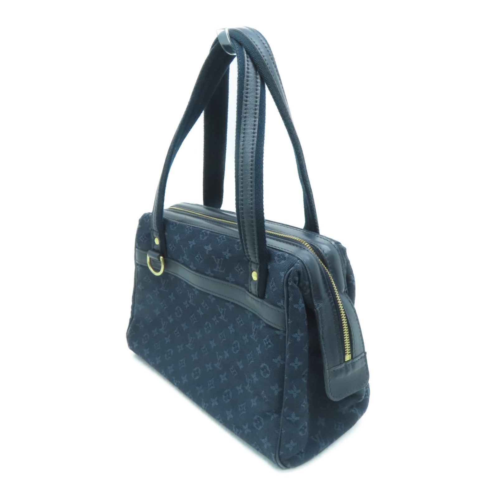 LOUIS VUITTON Monogram Mini Josephine PM金扣手挽袋藍色