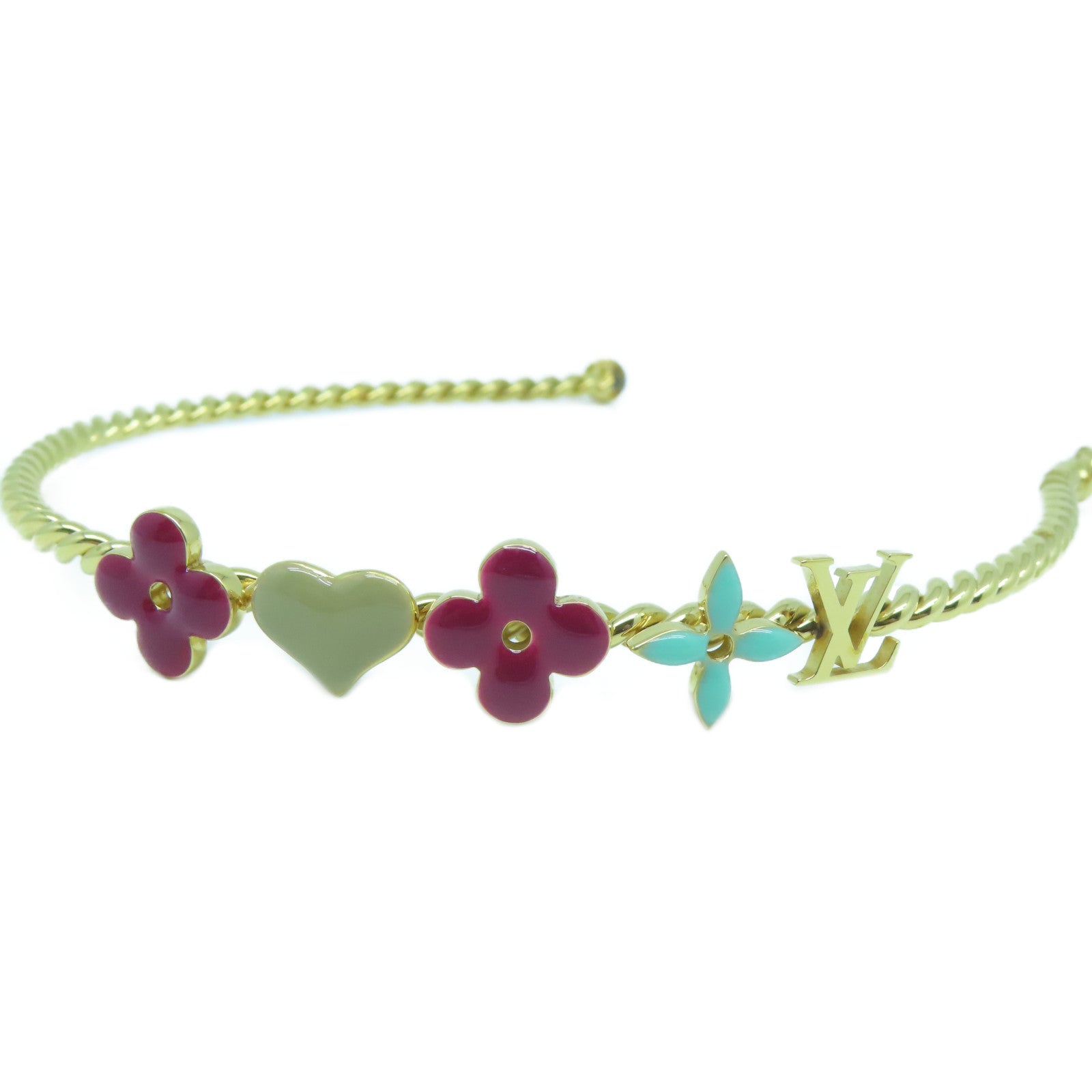 LOUIS VUITTON 金屬Headband頭箍紫色/金色