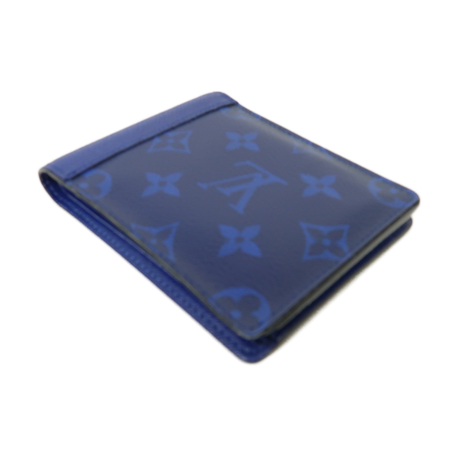 LOUIS VUITTON Taiga/Monogram Wallet錢包藍色