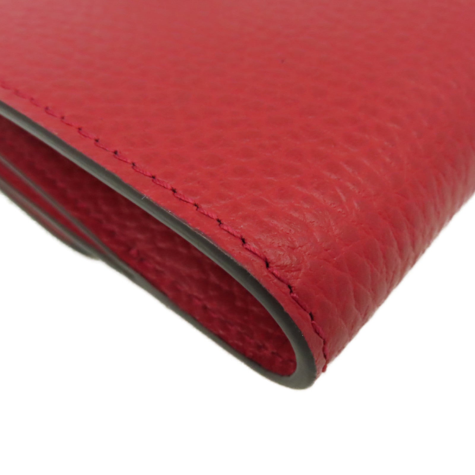 GUCCI 牛皮皮革Short Wallet金扣短錢包紅色