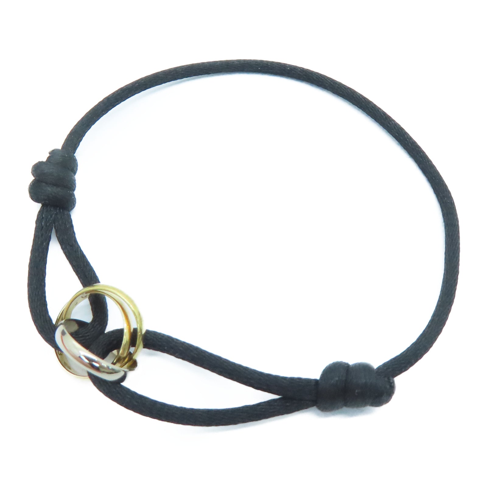 CARTIER 18K黄金Trinity Bracelet手链金色/银色