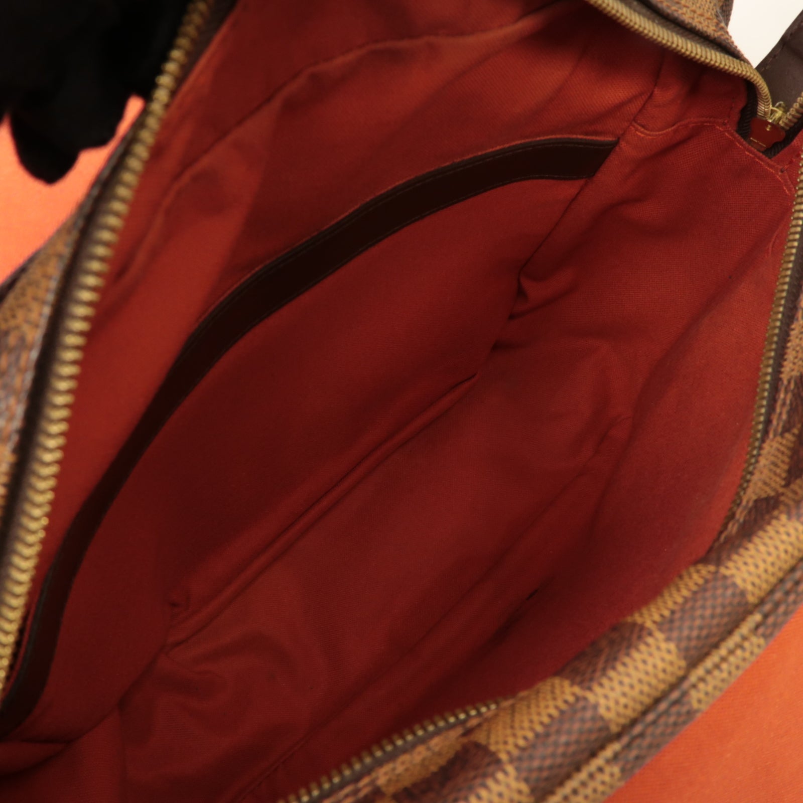LOUIS VUITTON Damier Naviglio金扣肩背袋啡色