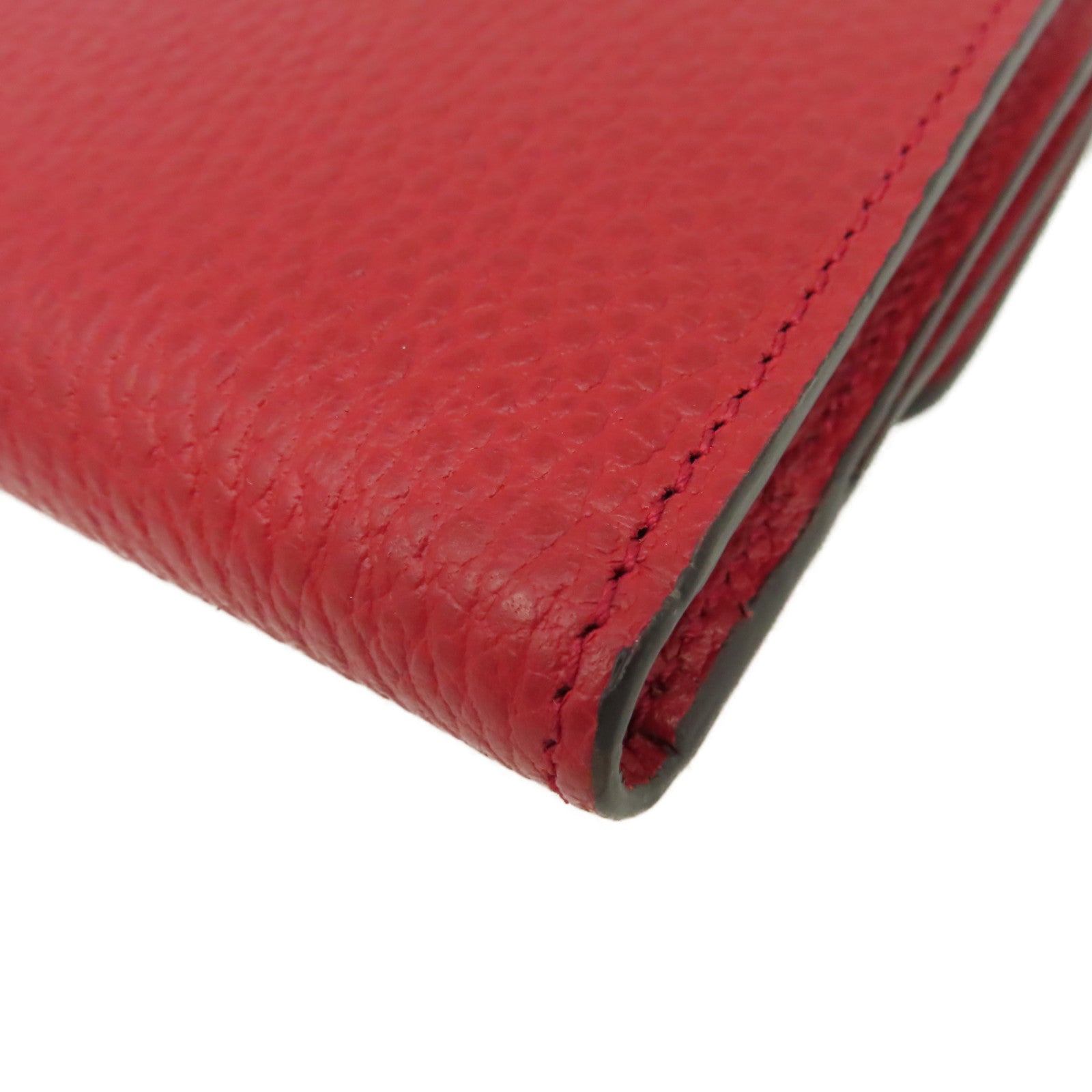 GUCCI 牛皮皮革Short Wallet金扣短錢包紅色
