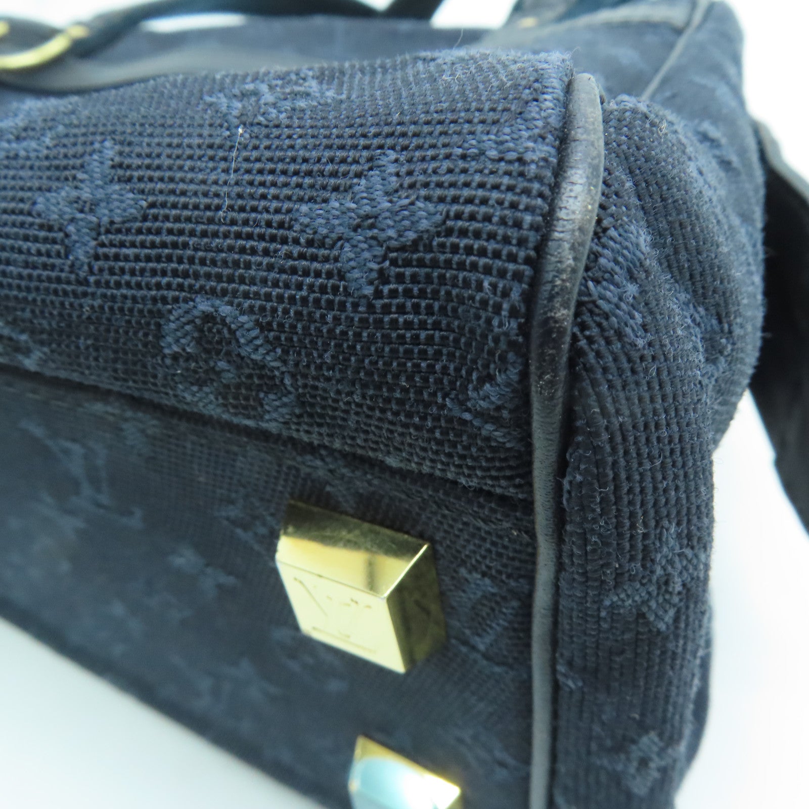 LOUIS VUITTON Monogram Mini Josephine PM金扣手挽袋藍色