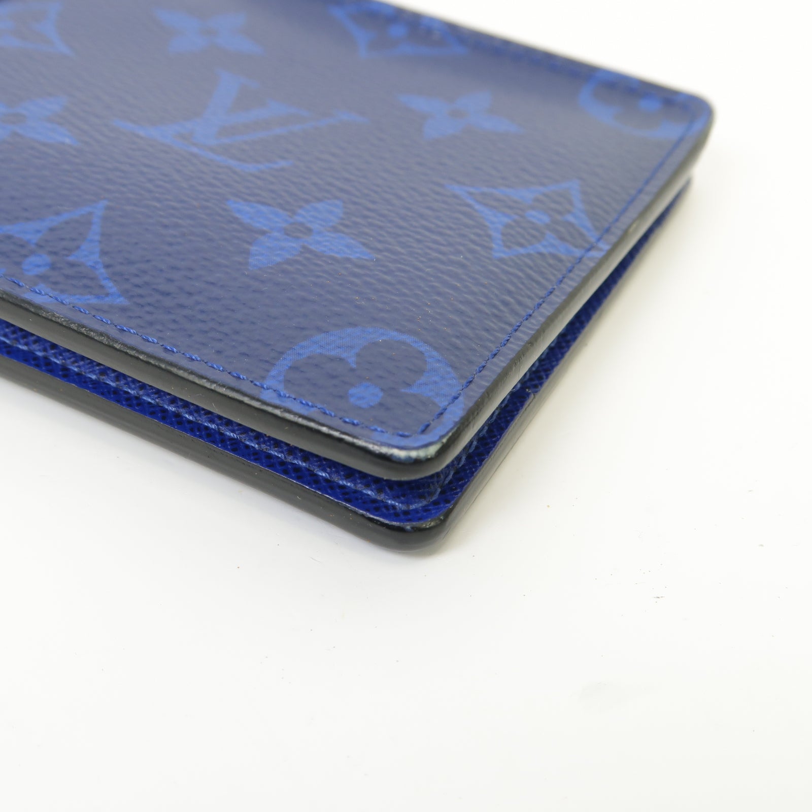 LOUIS VUITTON Taiga/Monogram Wallet錢包藍色