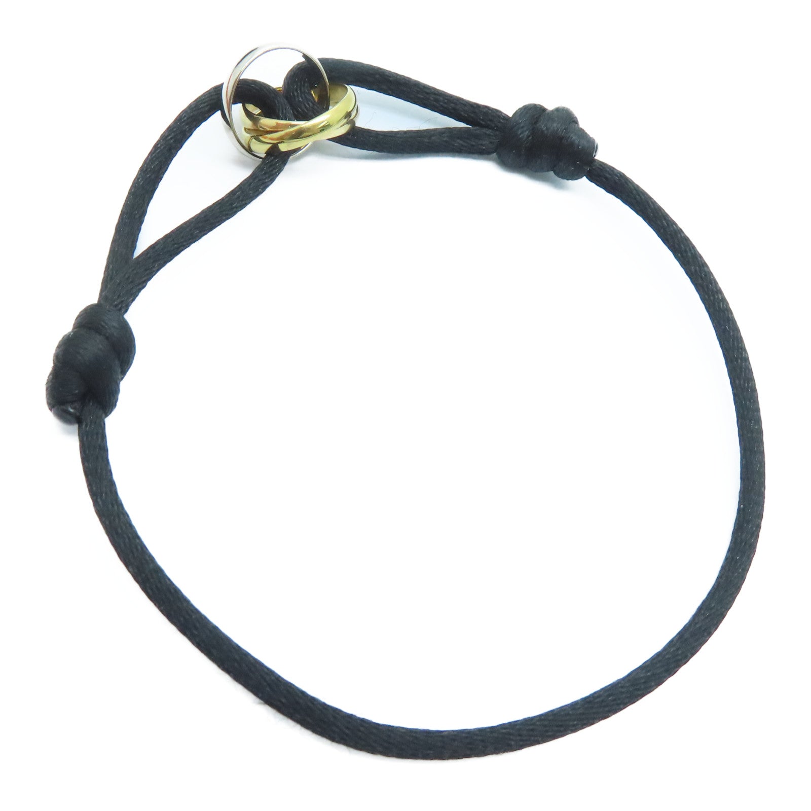 CARTIER 18K黄金Trinity Bracelet手链金色/银色