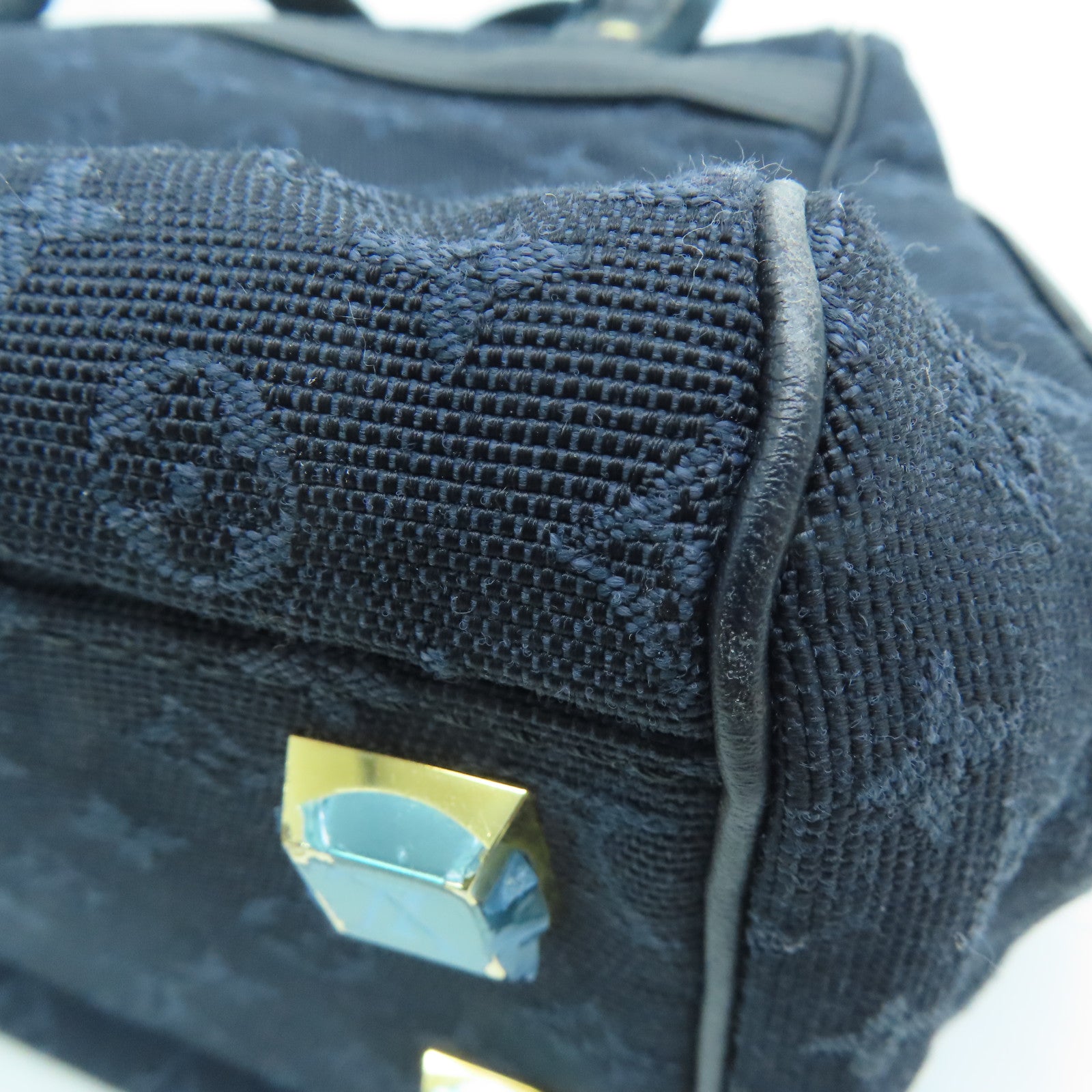LOUIS VUITTON Monogram Mini Josephine PM金扣手挽袋藍色