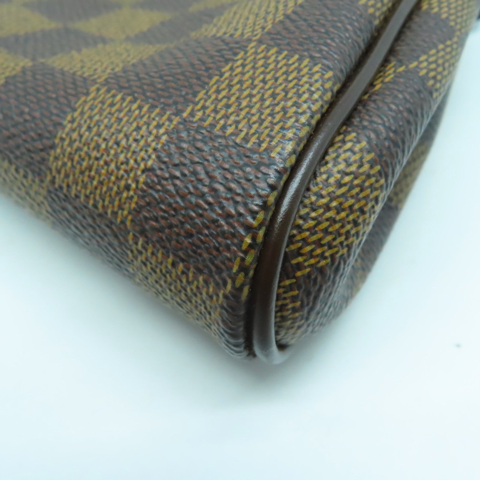 LOUIS VUITTON Damier Eva金扣手挽肩背兩用袋棕色