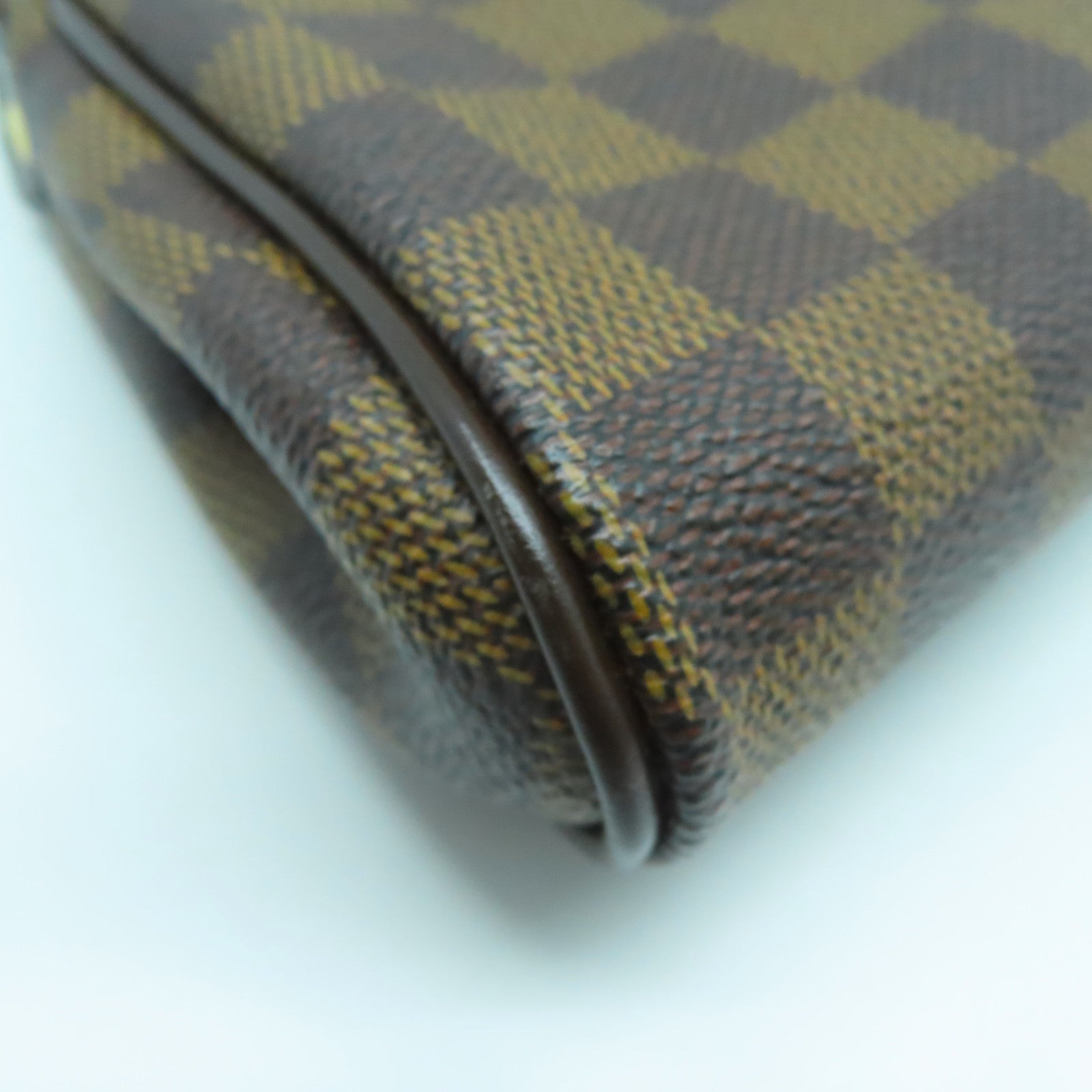 LOUIS VUITTON Damier Eva金扣手挽肩背兩用袋棕色