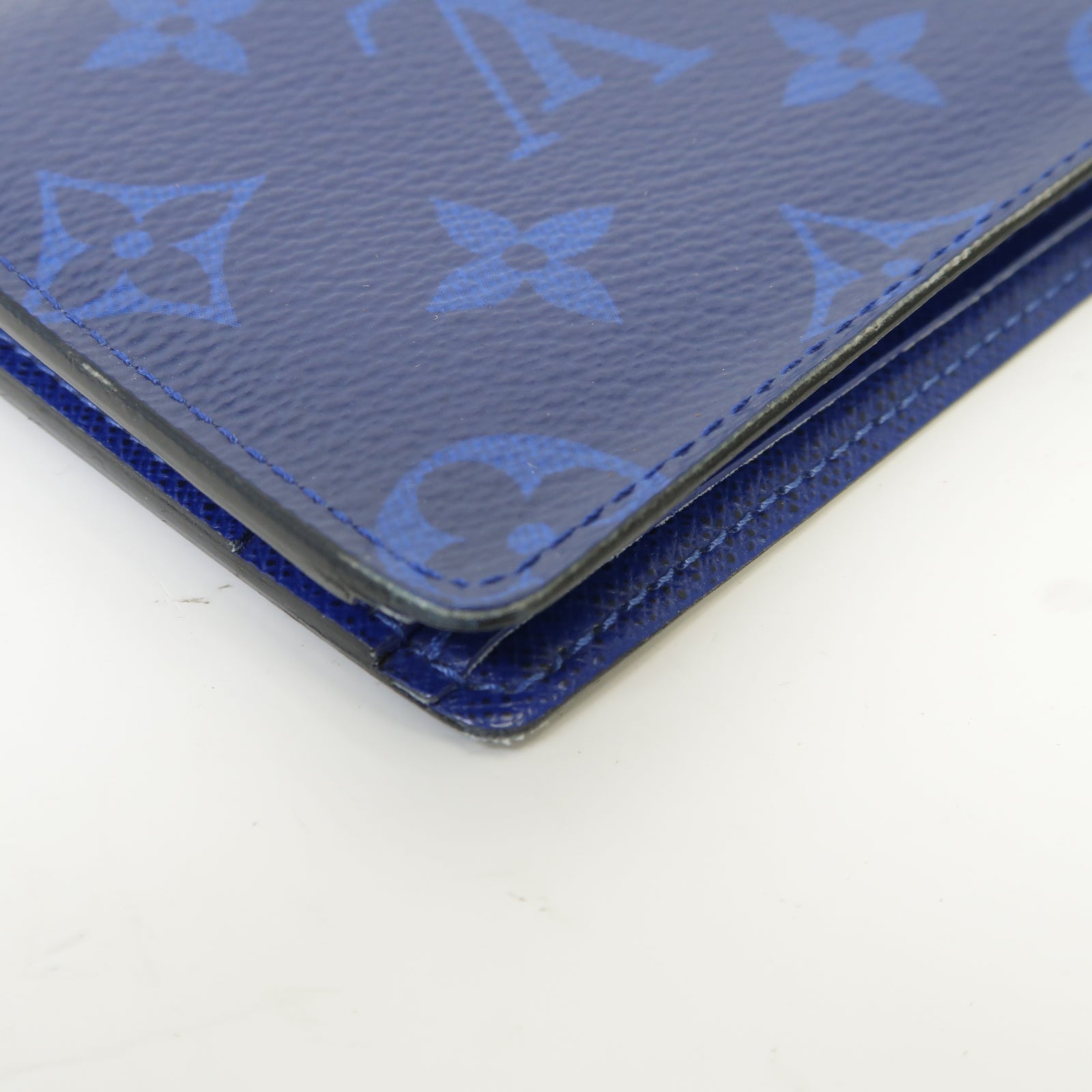 LOUIS VUITTON Taiga/Monogram Wallet錢包藍色