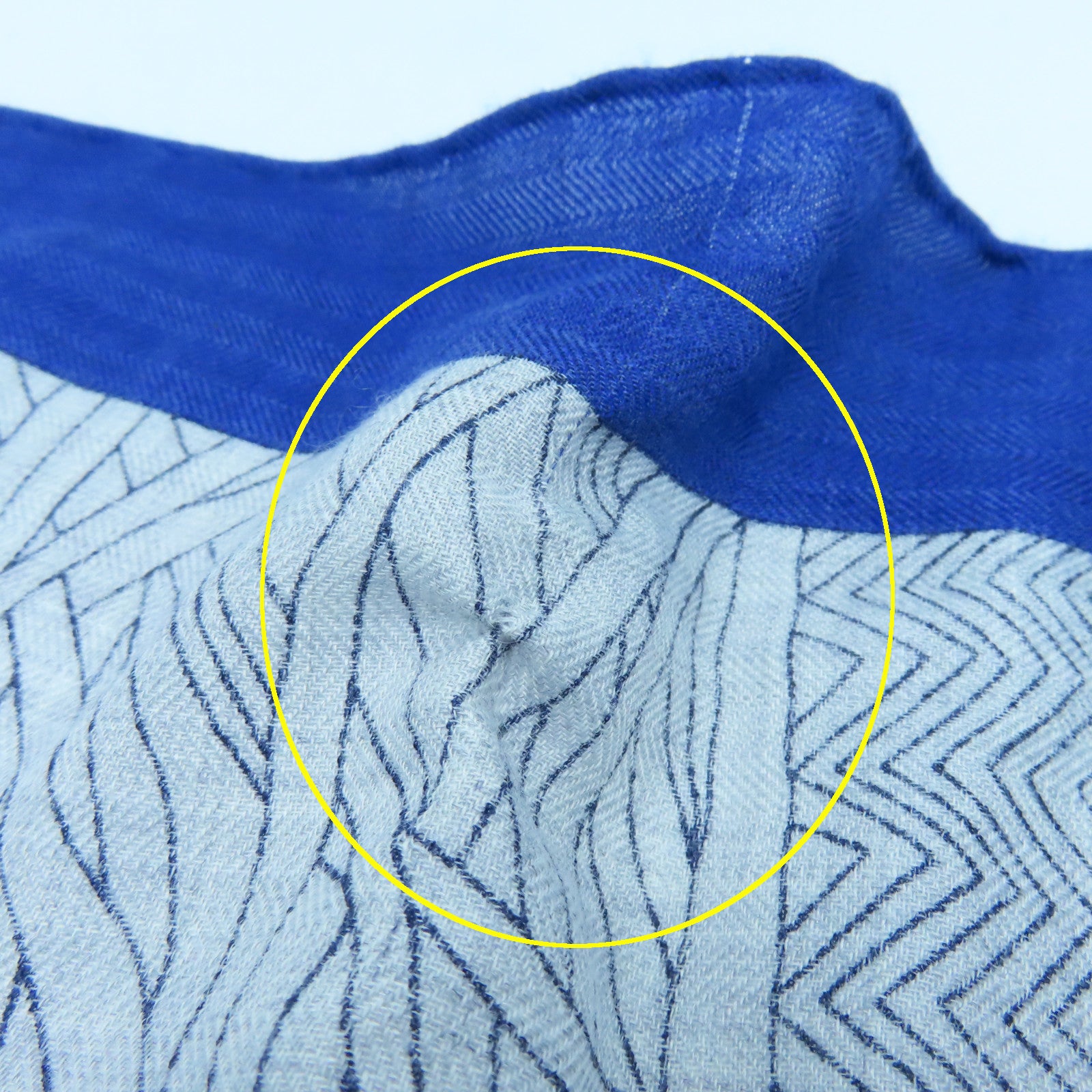 HERMES Cashmere/丝质Scarf丝巾蓝色/灰色