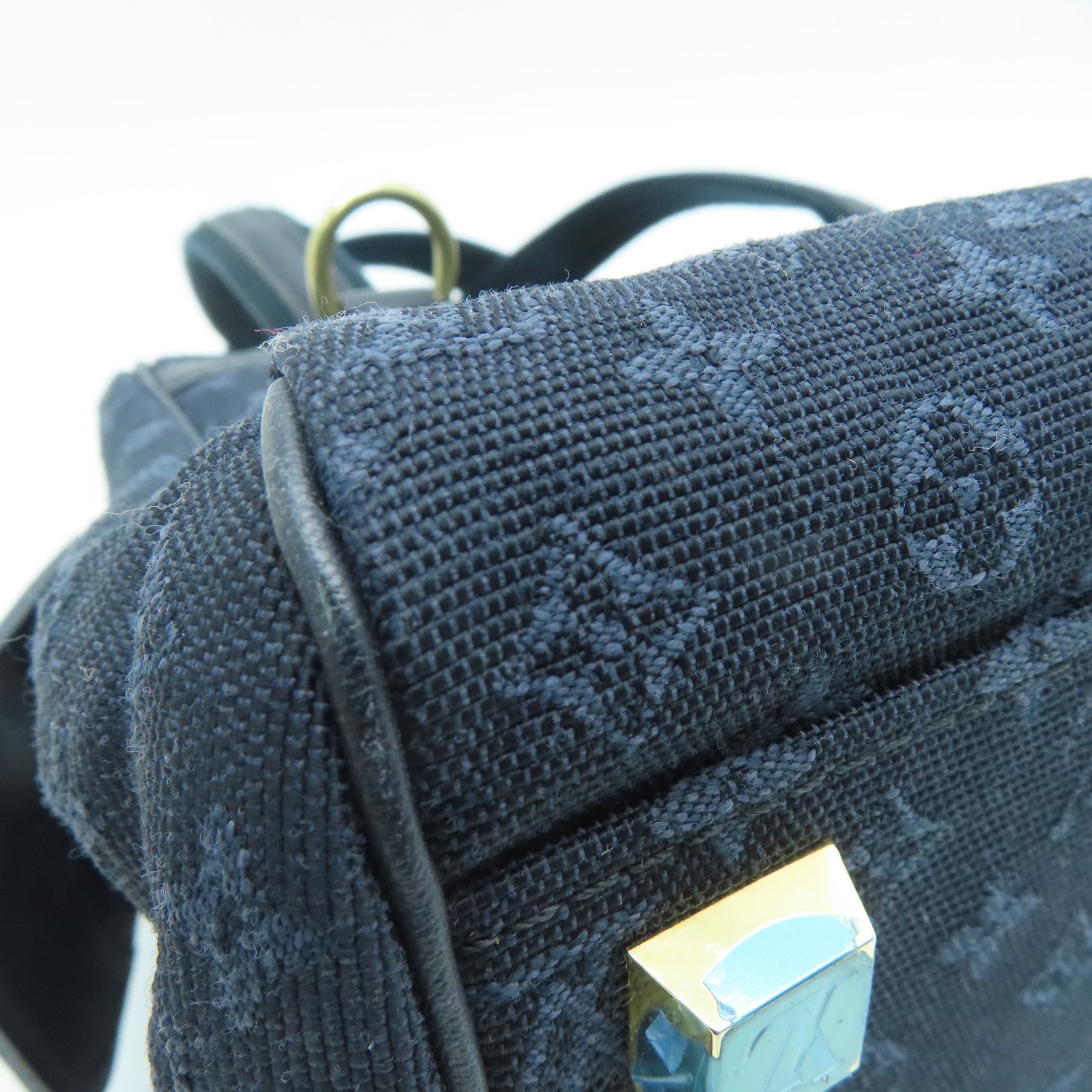 LOUIS VUITTON Monogram Mini Josephine PM金扣手挽袋藍色