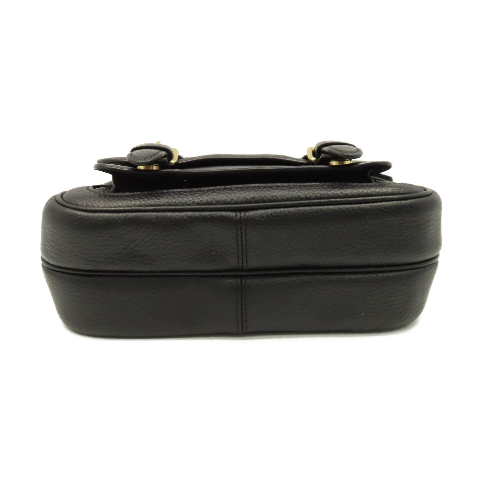 COACH 牛皮皮革Shoulder Bag鏈帶肩背袋黑色