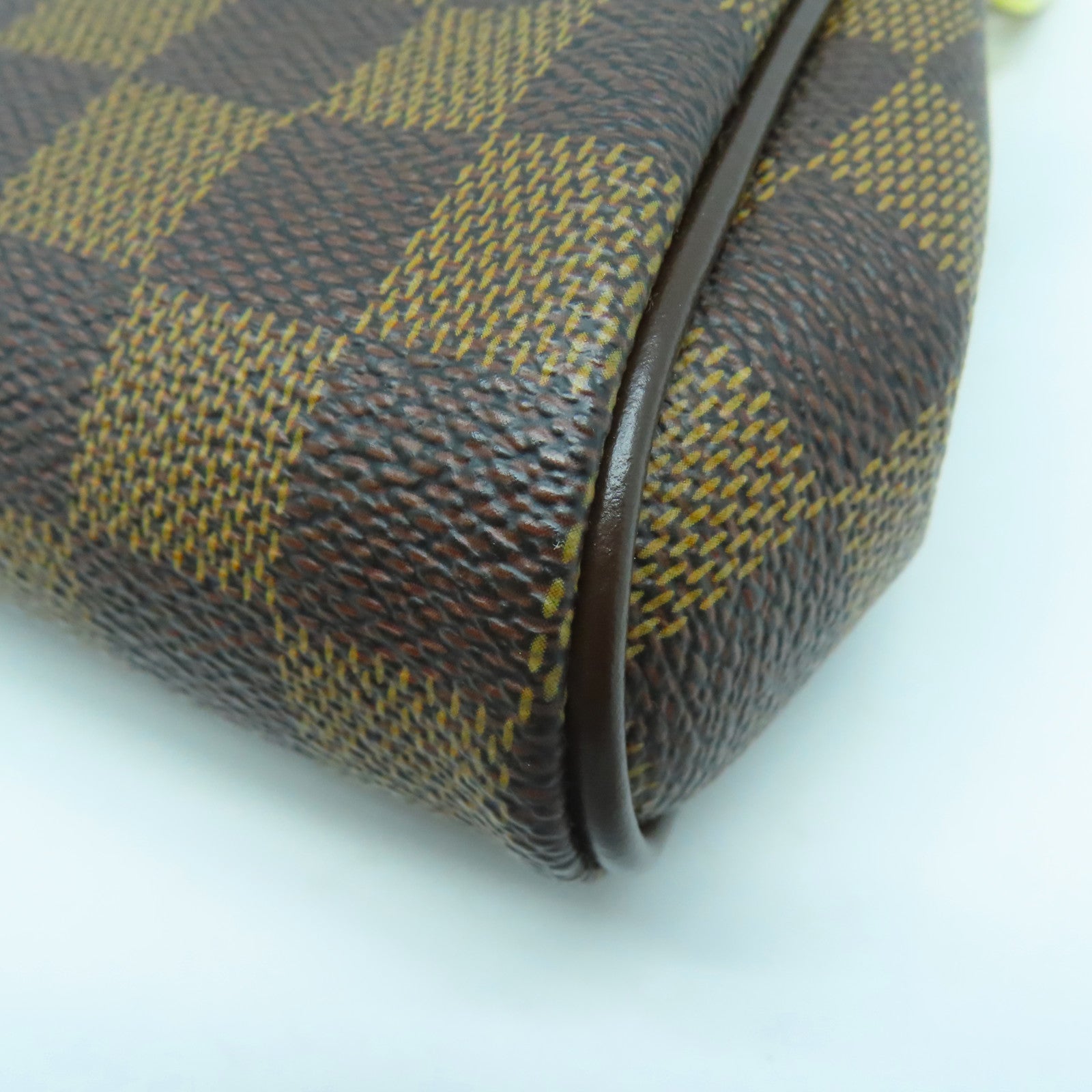 LOUIS VUITTON Damier Eva金扣手挽肩背兩用袋棕色
