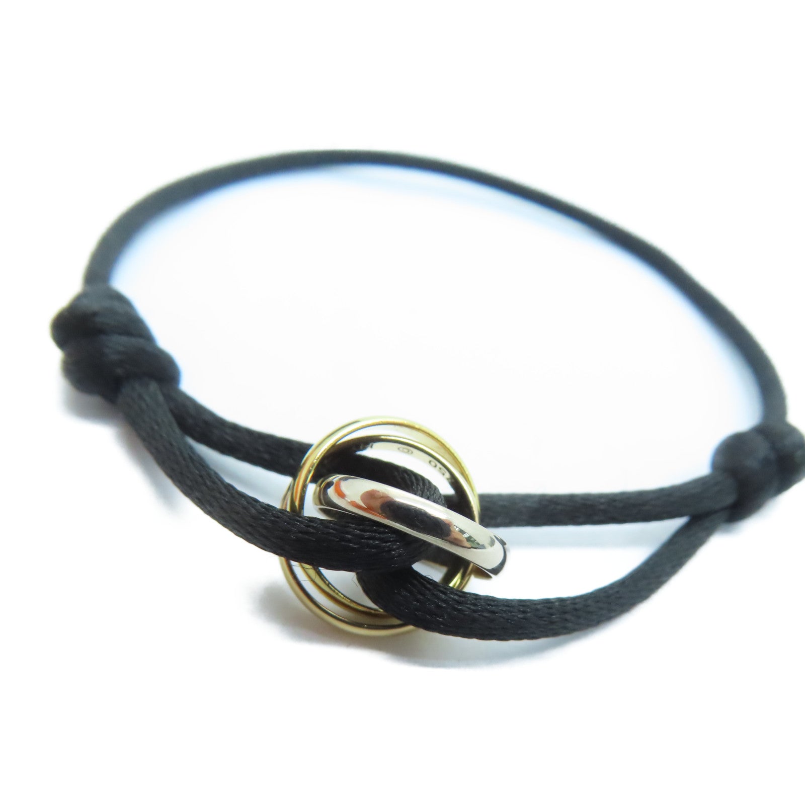 CARTIER 18K黄金Trinity Bracelet手链金色/银色