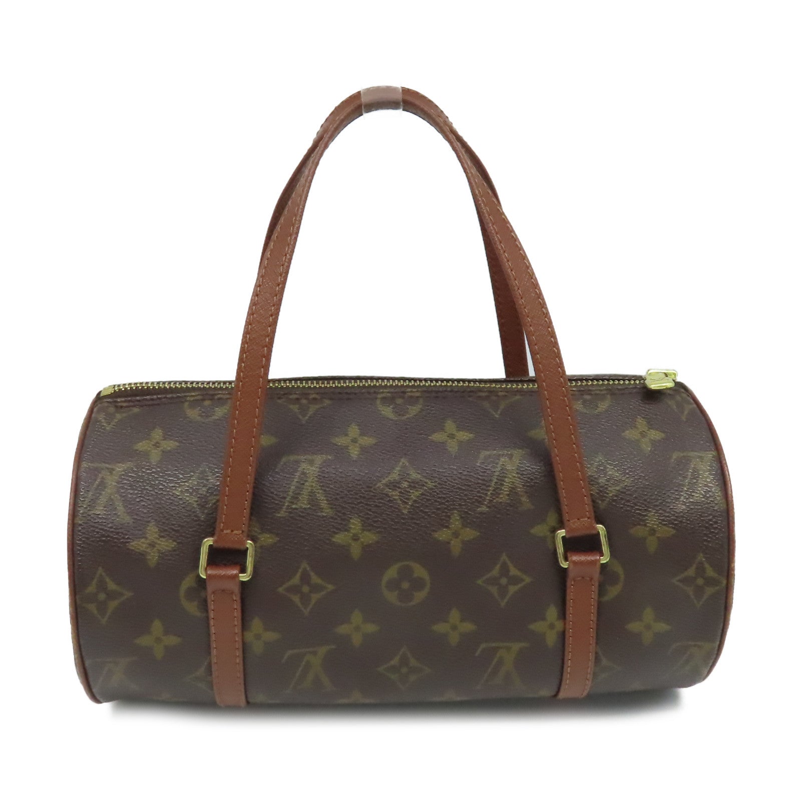 LOUIS VUITTON Monogram Papillon MM Hand Bag手挽袋啡色