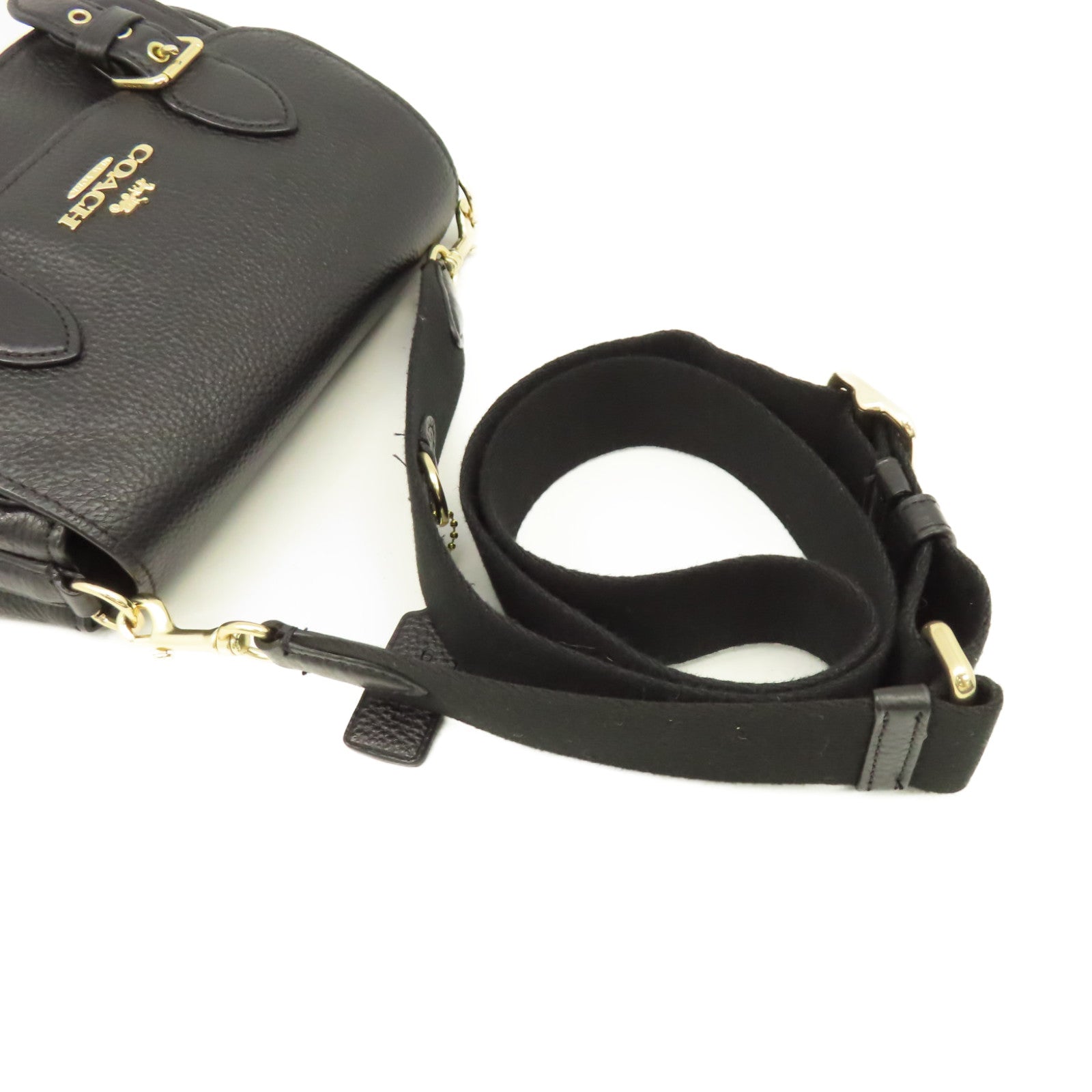 COACH 牛皮皮革Shoulder Bag鏈帶肩背袋黑色