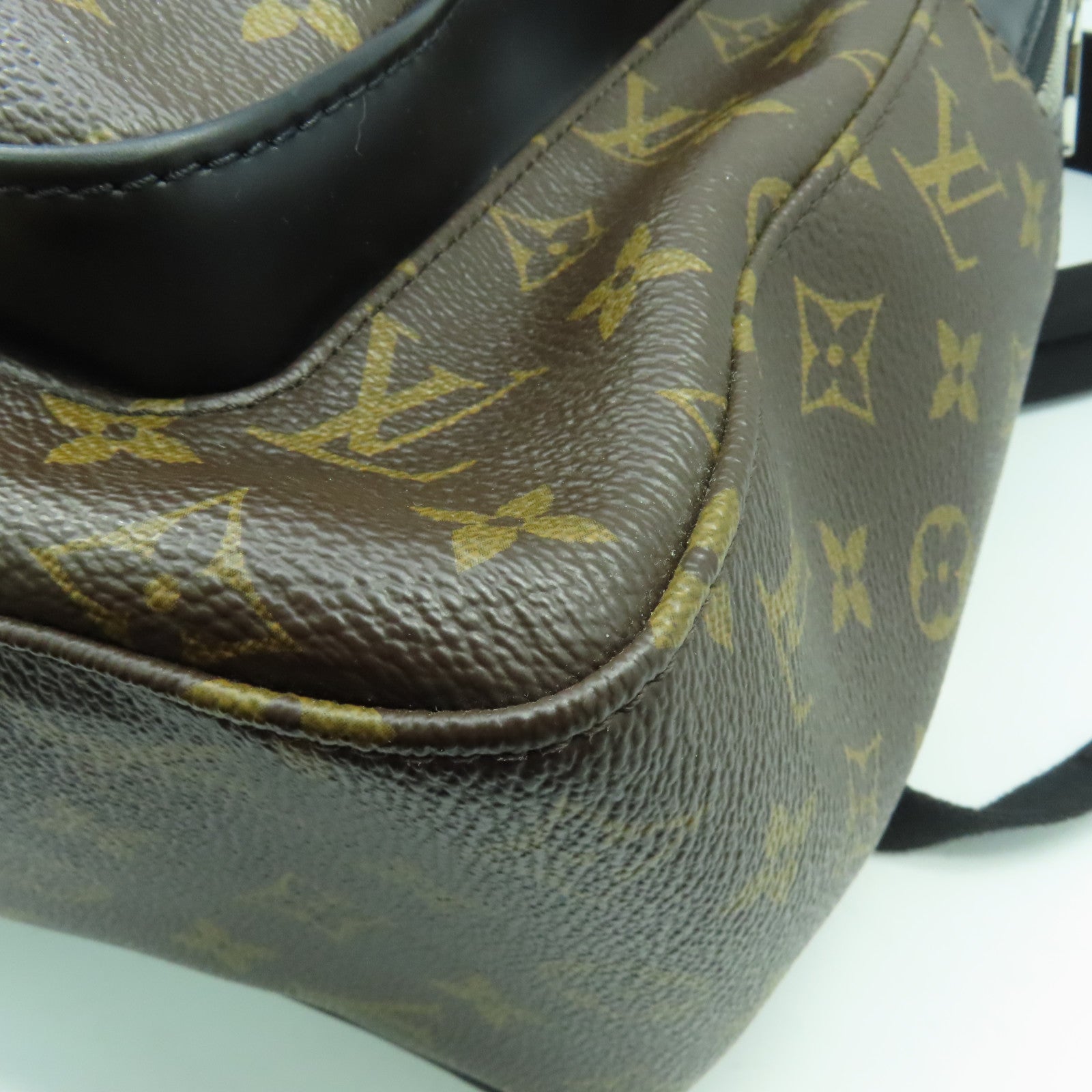 LOUIS VUITTON Monogram Josh銀扣背包黑色/啡色