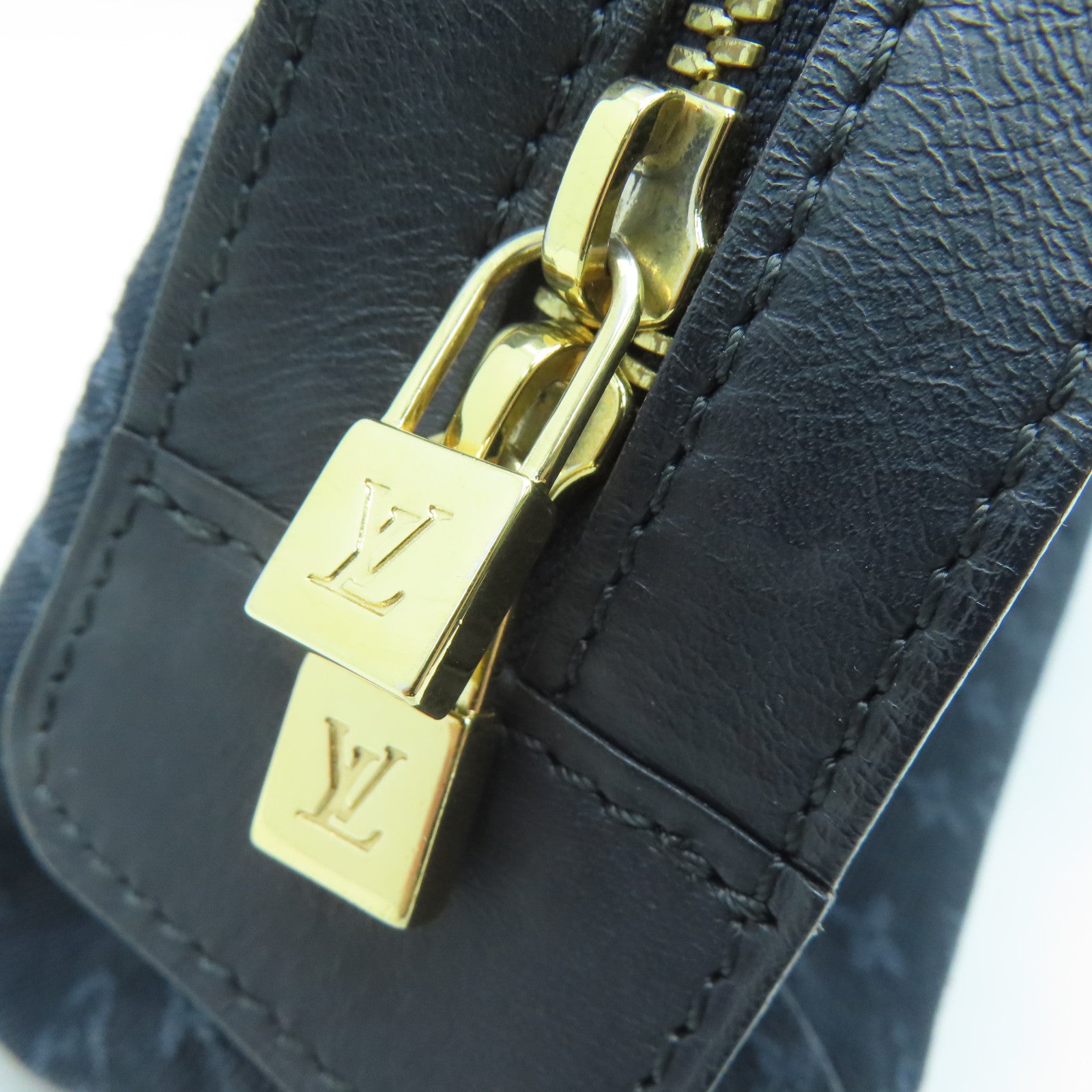 LOUIS VUITTON Monogram Mini Josephine PM金扣手挽袋藍色