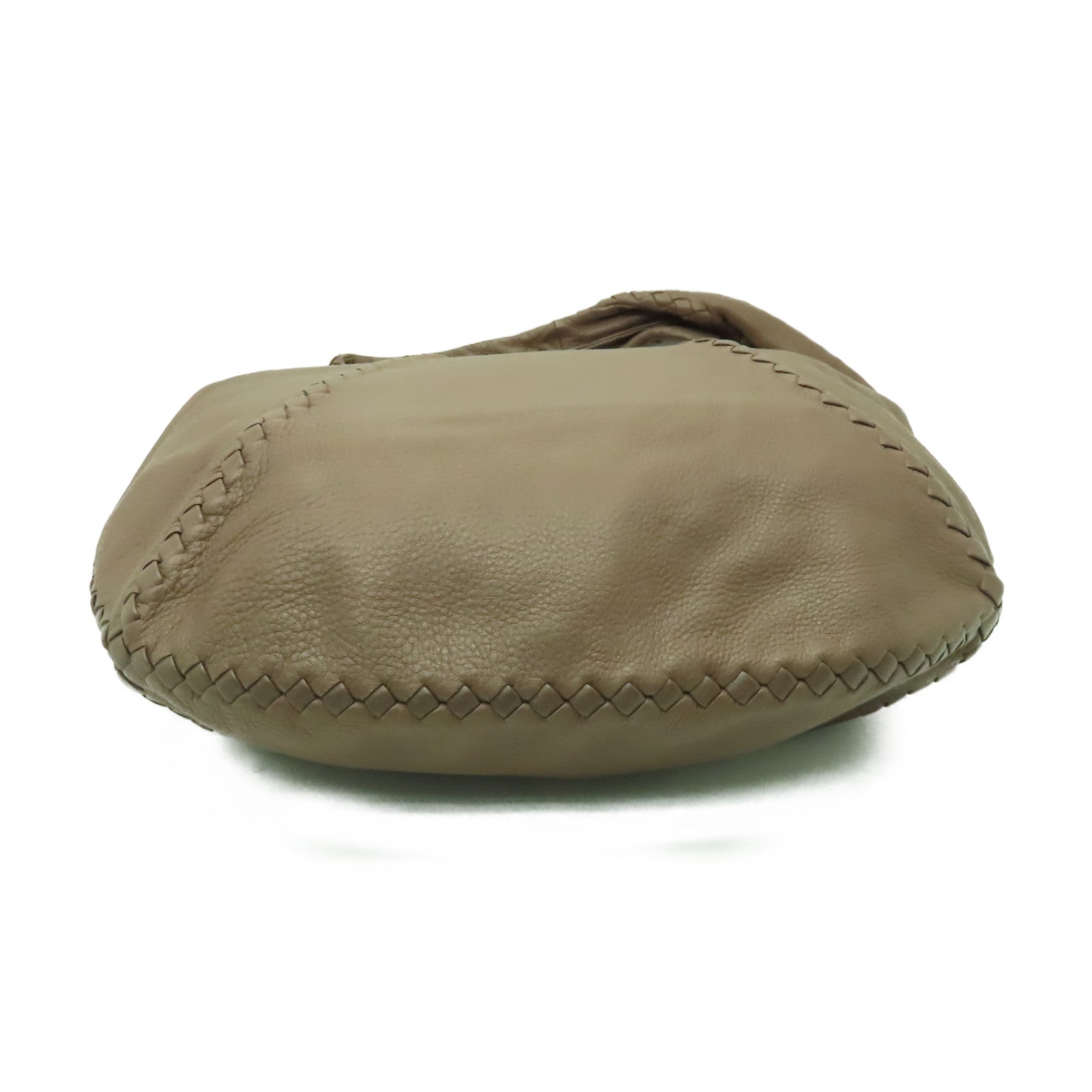 BOTTEGA VENETA 牛皮皮革Hobo肩背袋棕色